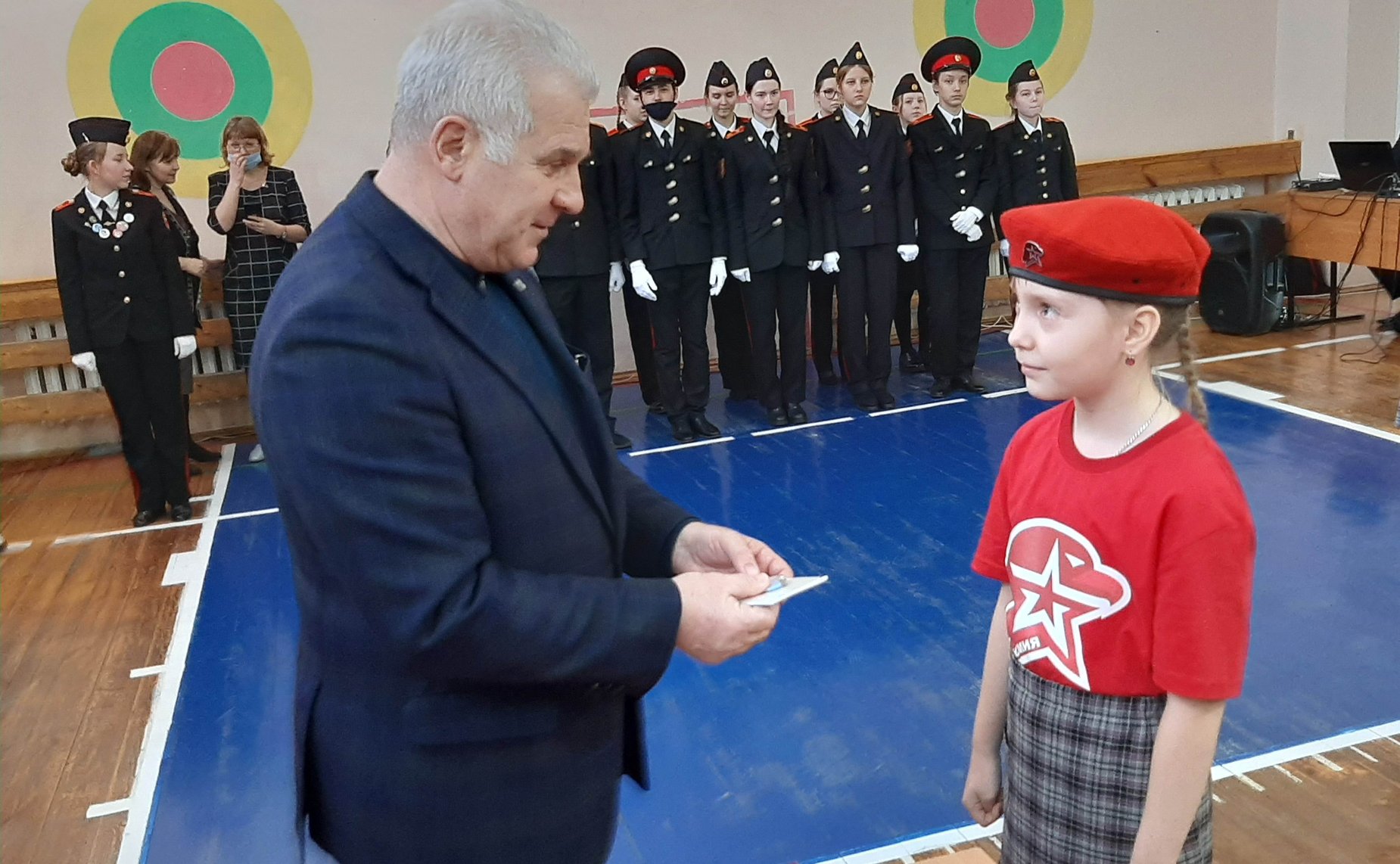 Сергей Мартынов принял участие в торжественной церемонии посвящения в юнармейцы воспитанников йошкар-олинской школы №3