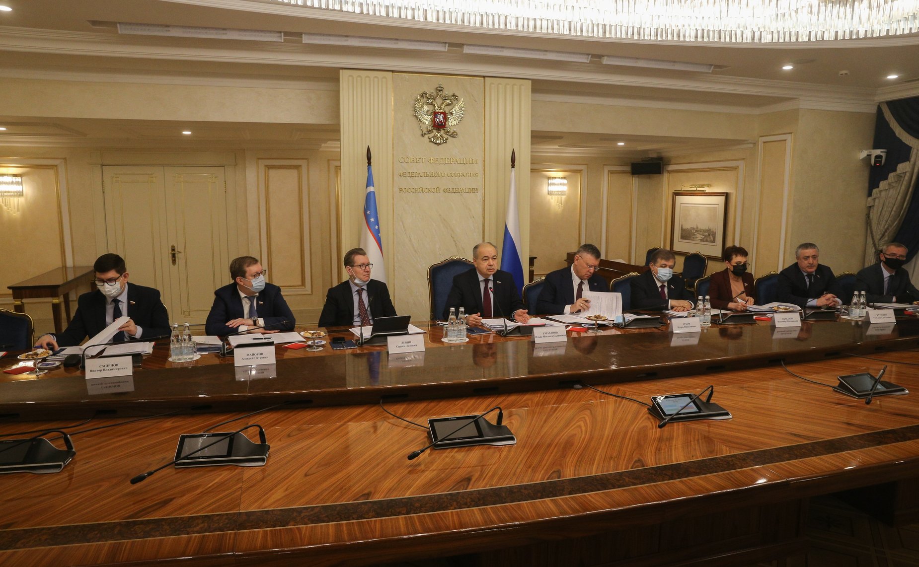 Заседание Комиссии по сотрудничеству Совета Федерации и Сената Олий Мажлиса Республики Узбекистан