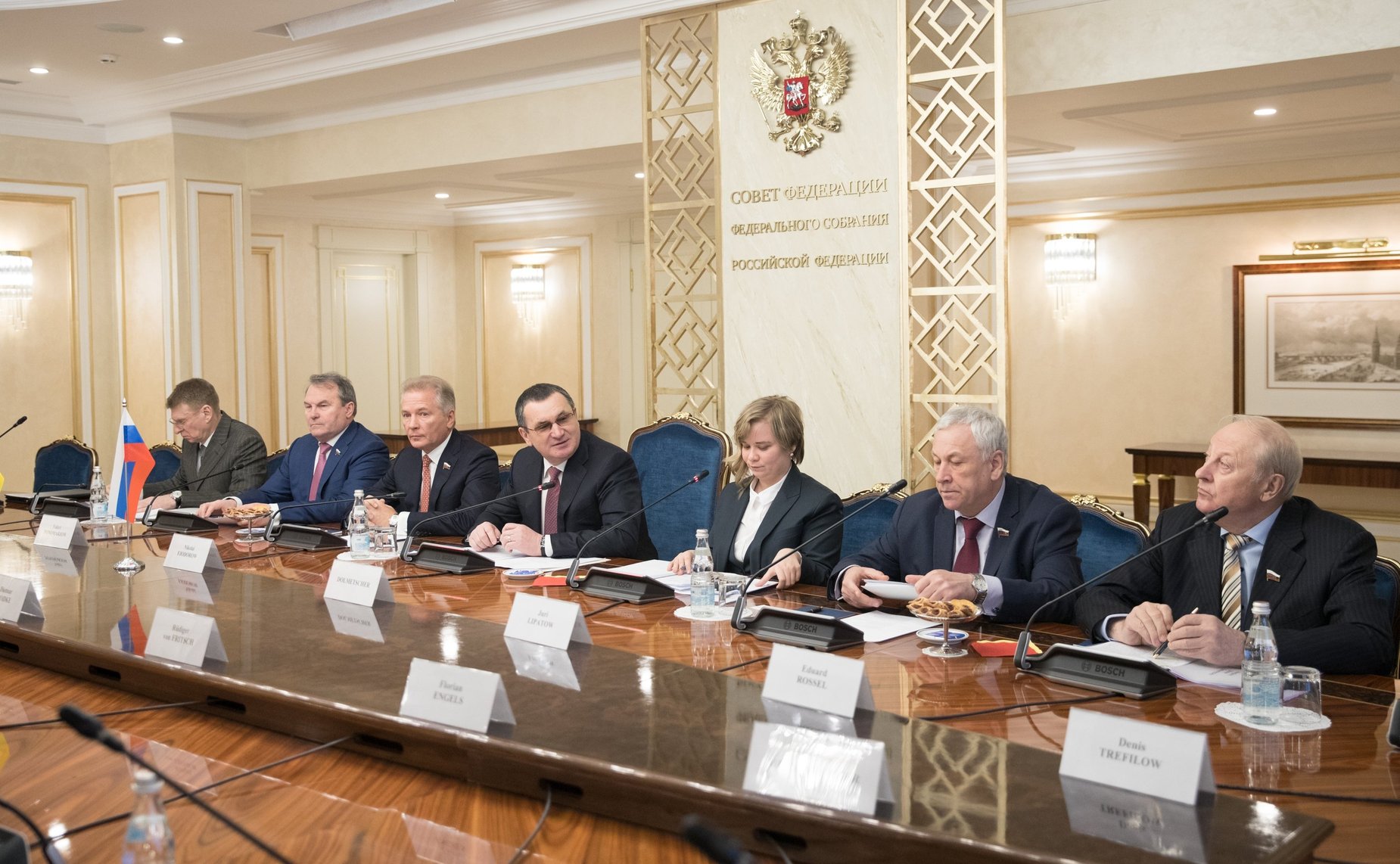 Встреча первого заместителя Председателя СФ Николая Федорова с премьер-министром федеральной земли Бранденбург (Федеративная Республики Германия) Дитмаром Войдке