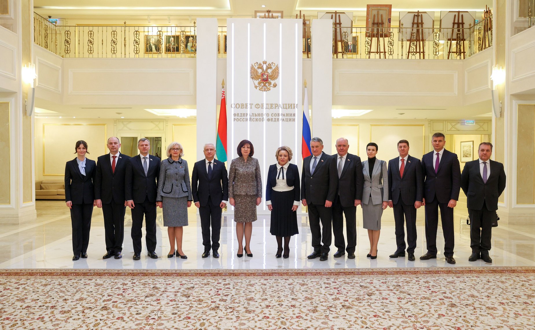 Встреча Председателя Совета Федерации Валентины Матвиенко с Председателем Совета Республики Национального Собрания Республики Беларусь Натальей Кочановой