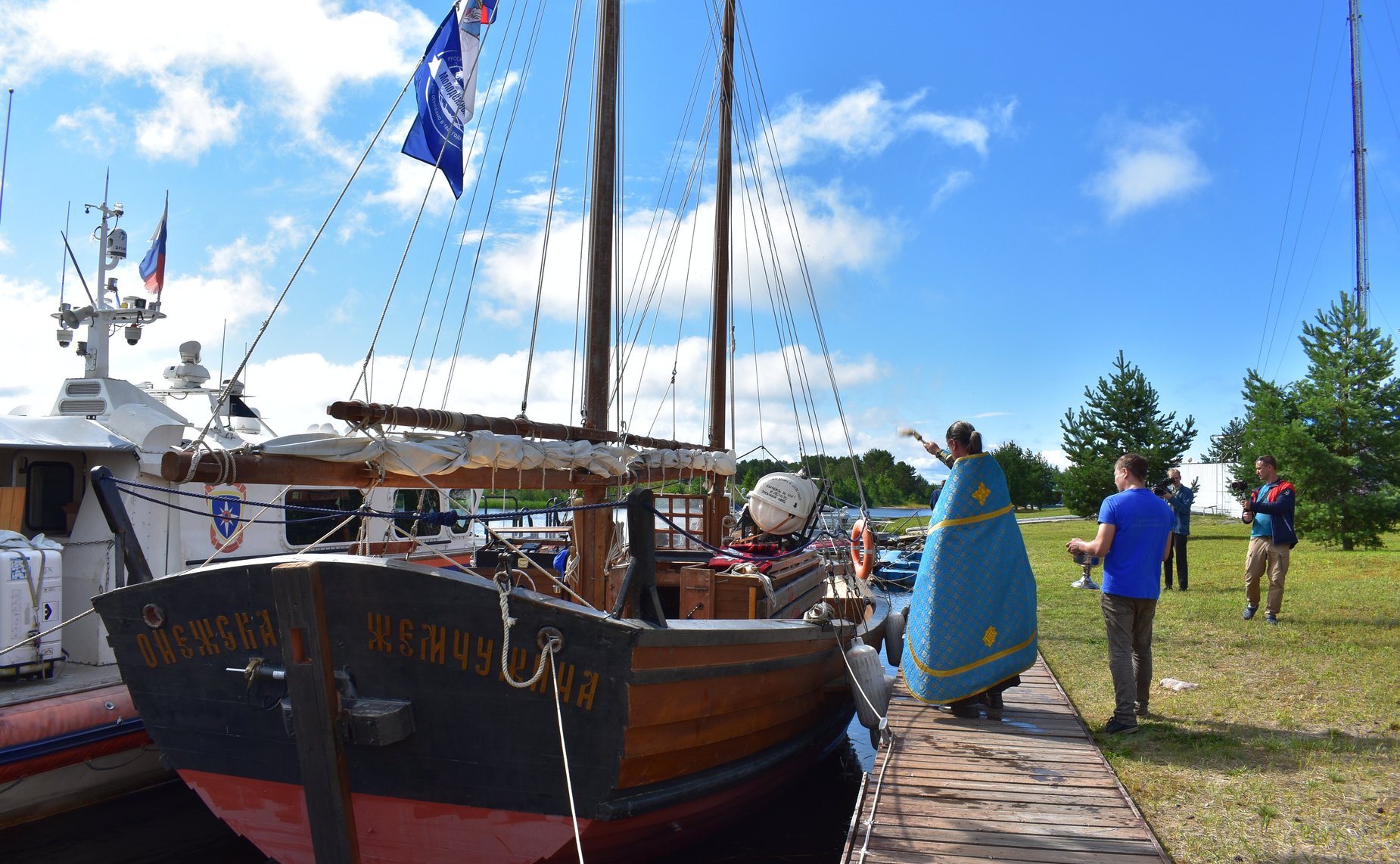 На базе Образовательного центра — кадетской школы «Корабелы Прионежья» стартовала первая экспедиция Русского географического общества «Плавучая школа»