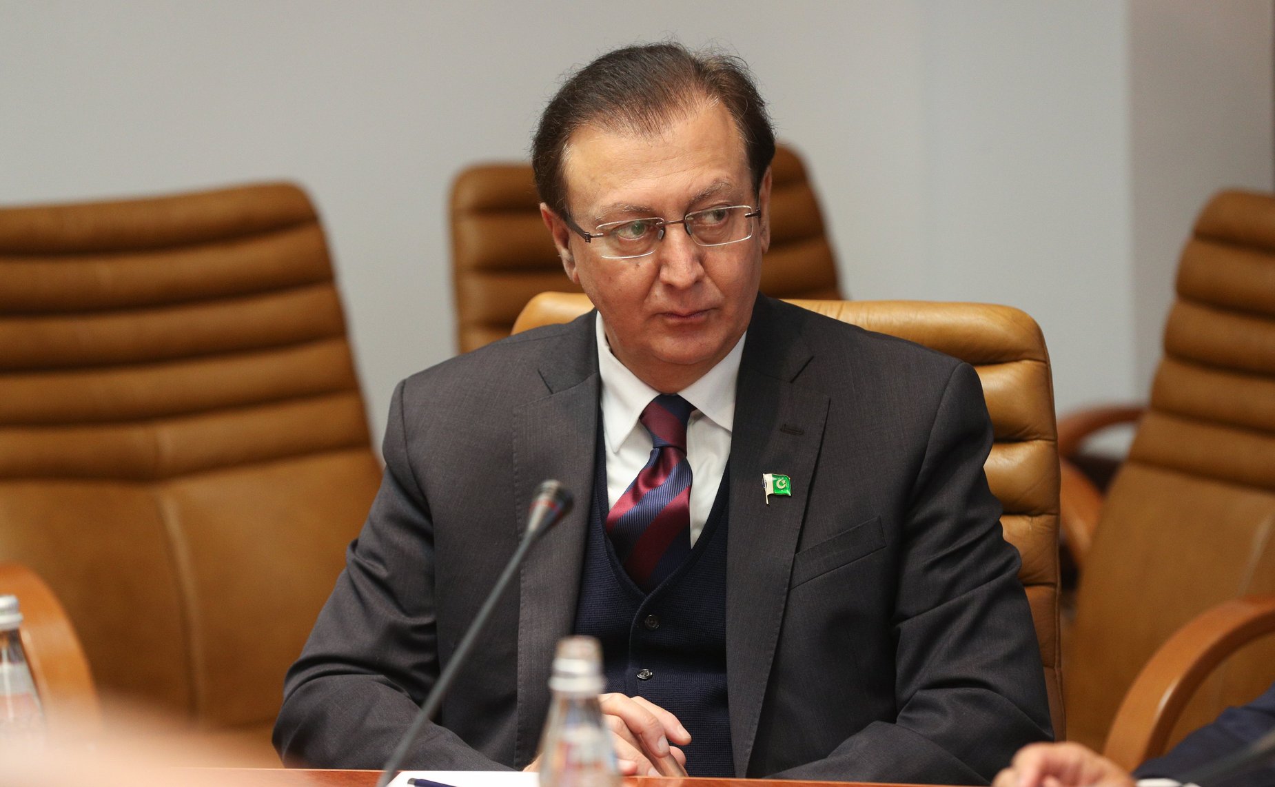 Встреча председателя Комитета СФ по международным делам Григория Карасина с лидером фракции «Движение за справедливость» в Сенате Исламской Республики Пакистан