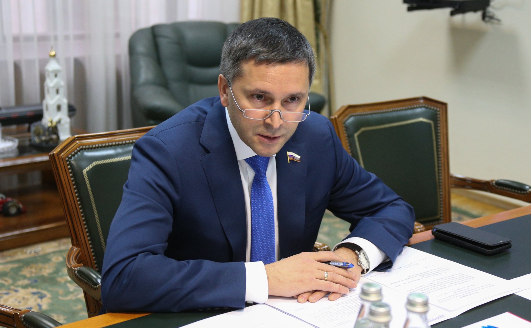 Рабочая встреча заместителя Председателя Совета Федерации Юрия Воробьева с председателем Комитета Государственной Думы по экологии, природным ресурсам и охране окружающей среды Дмитрием Кобылкиным