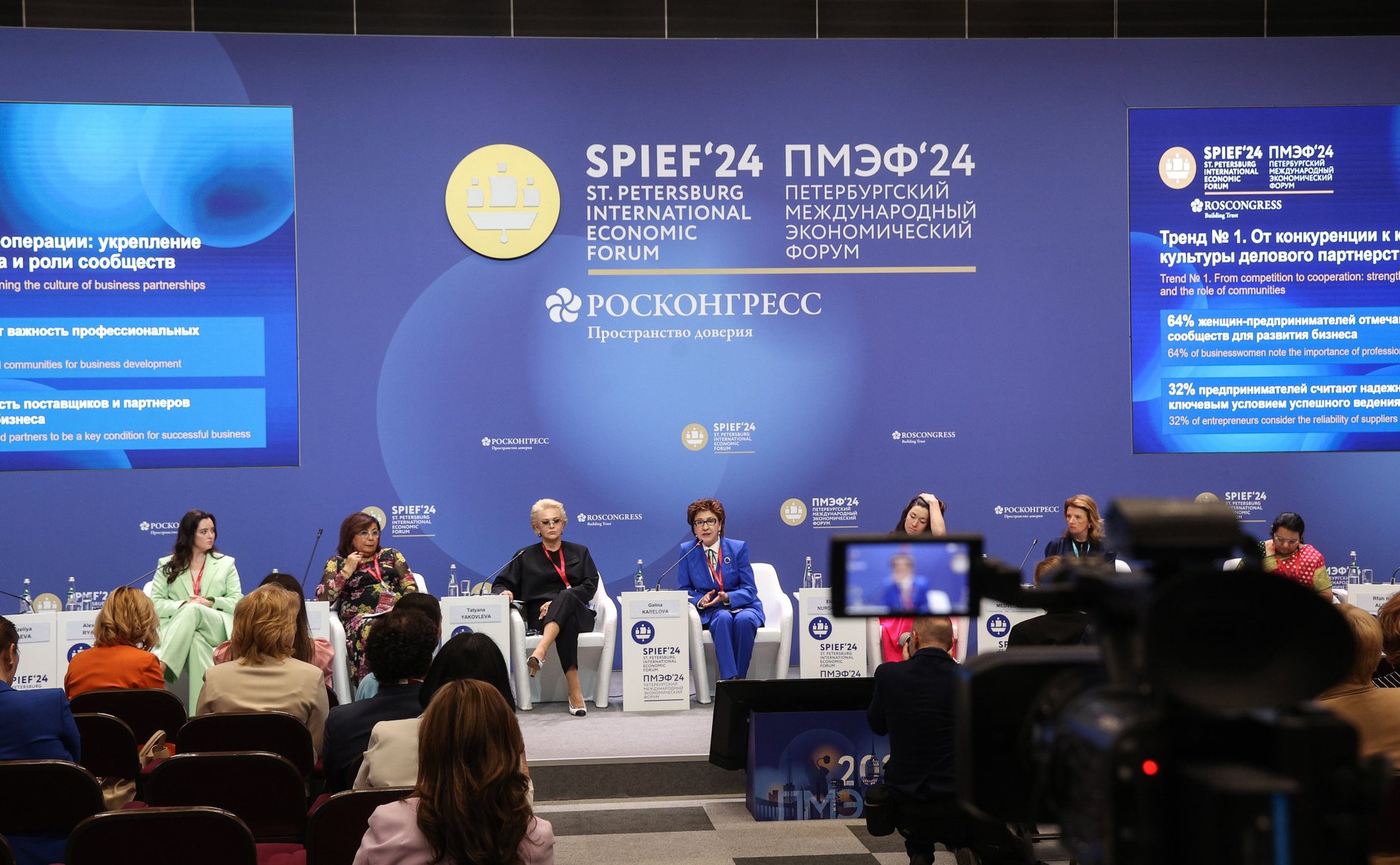 XXVII Петербургский международный экономический форум (ПМЭФ’24). Стратегическая сессия «Новые стратегии развития: как мегатренды влияют на экономический потенциал женщин»