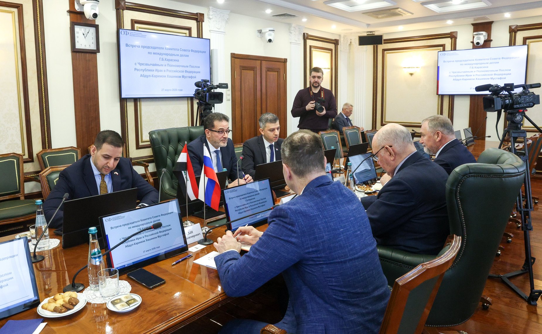 Григорий Карасин принял Чрезвычайного и Полномочного Посла Республики Ирак в Российской Федерации Абдул-Карима Хашима Мустафу