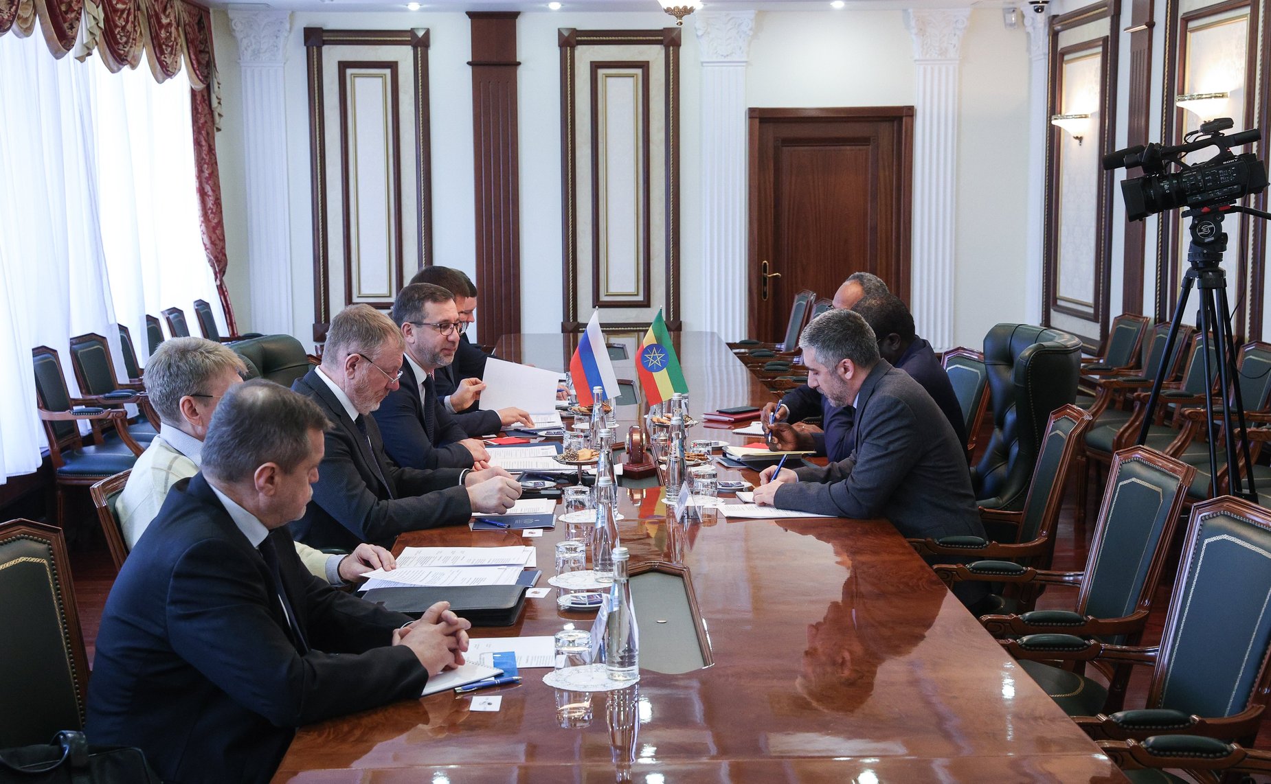 Николай Владимиров провел встречу с Чрезвычайным и Полномочным Послом Федеративной Демократической Республики Эфиопии в Российской Федерации Чамом Угалой Урятом