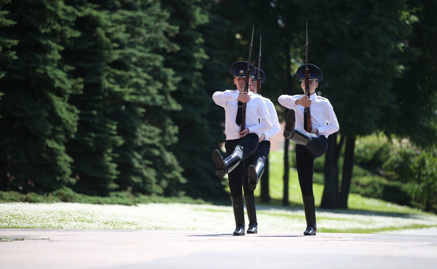 Экскурсионная программа для участников проекта «Поезд Памяти», возложение цветов в Александровском саду