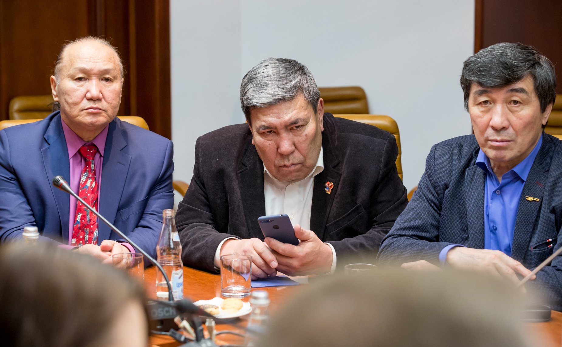 Встреча А. Варфоломеева и В. Мархаева с делегацией Республики Бурятия