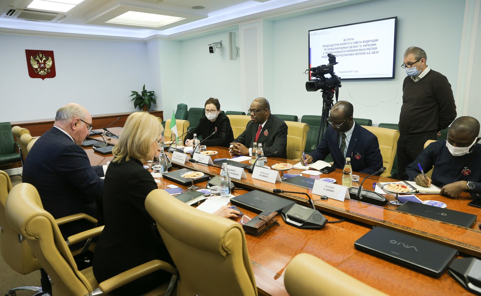 Встреча председателя Комитета СФ по международным делам Григория Карасина с Чрезвычайным и Полномочным Послом Федеративной Республики Нигерия