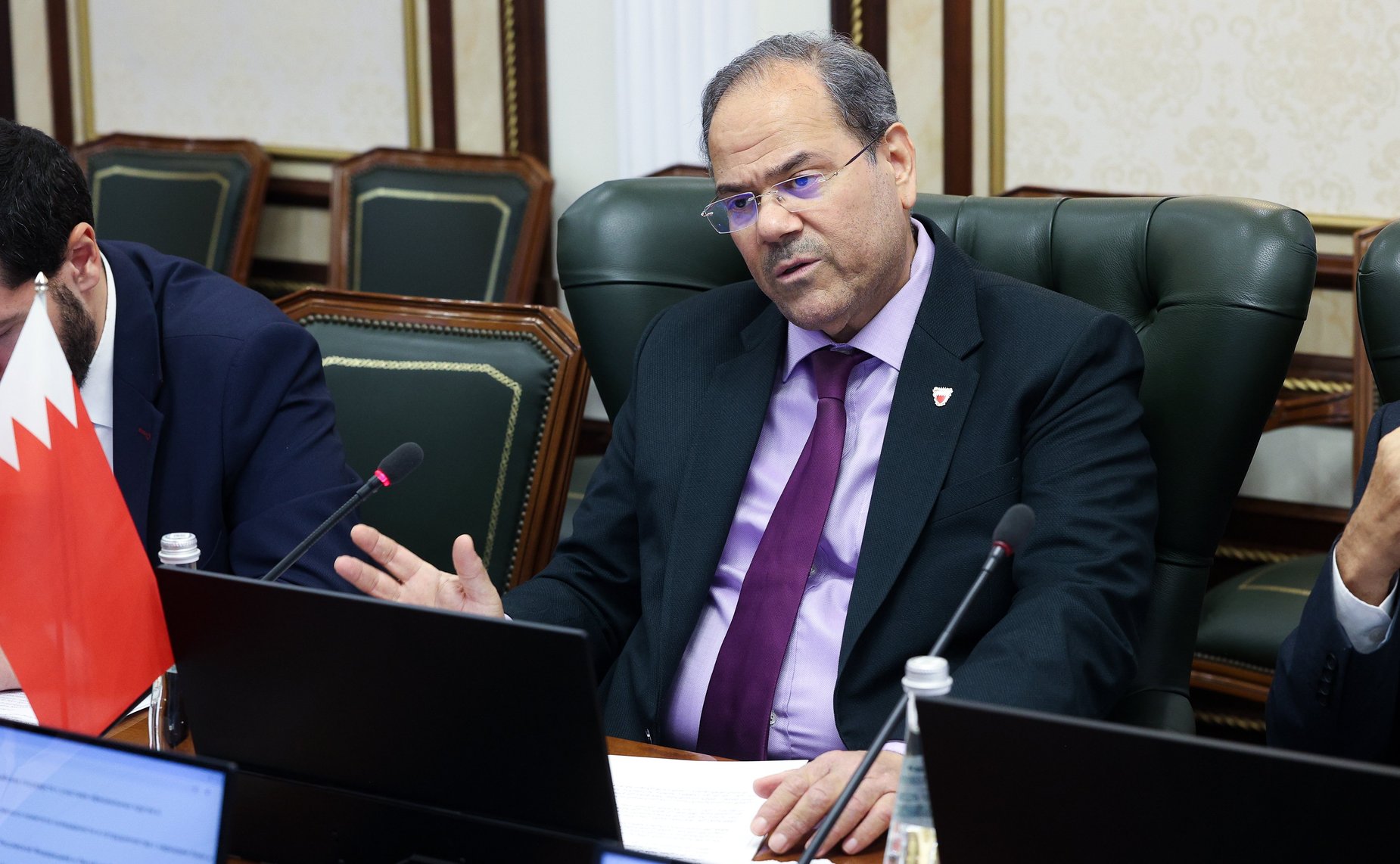 Ильяс Умаханов провел встречу с Чрезвычайным и Полномочным Послом Королевства Бахрейн в РФ Ахмедом Абдулрахманом Махмудом Аль-Саати и Главой Представительства Лиги арабских государств в России Валидом Хамидом Шилтагом