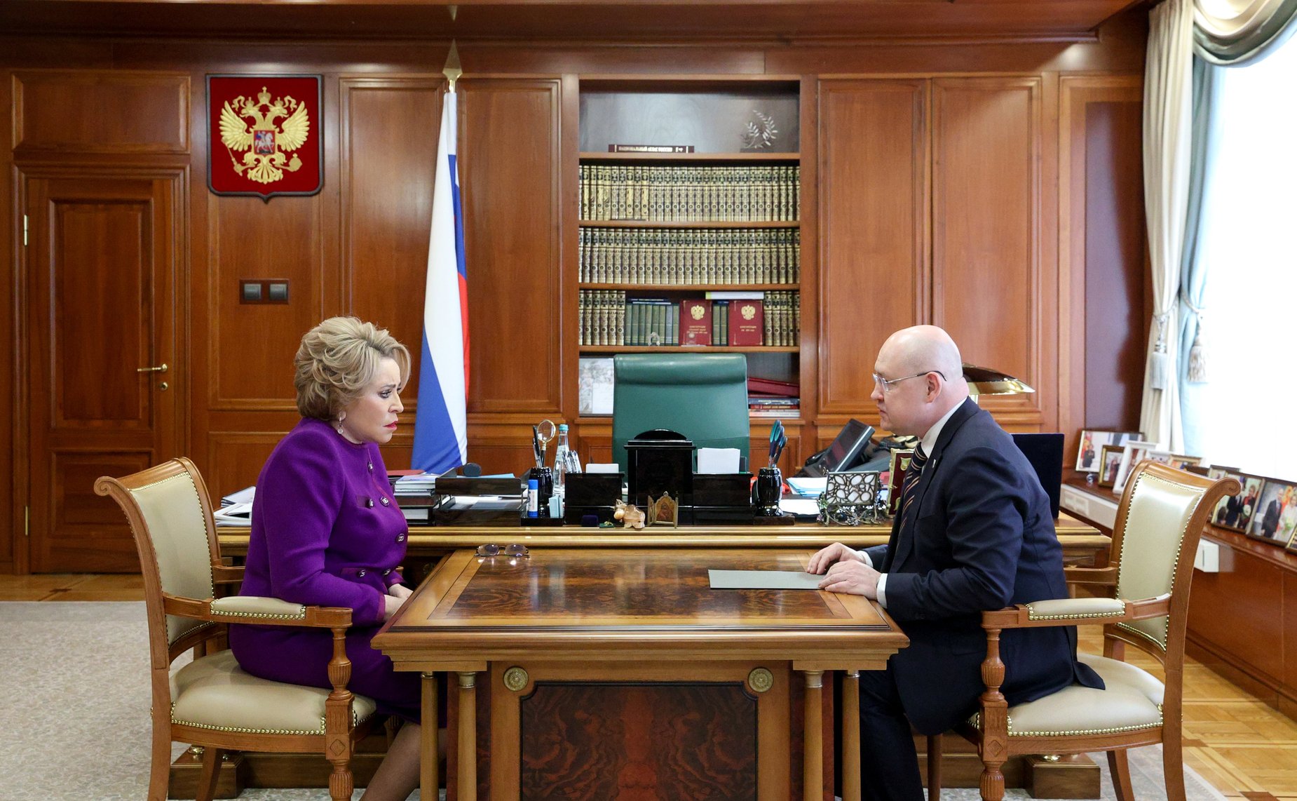 Встреча Председателя Совета Федерации Валентины Матвиенко с Губернатором Севастополя Михаилом Развожаевым