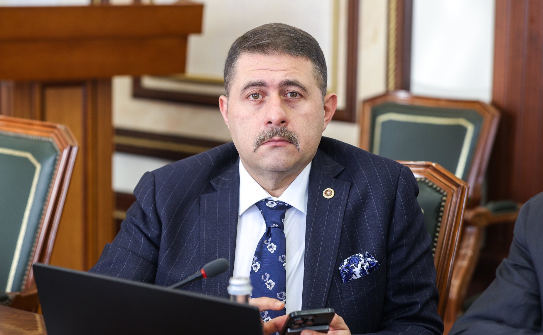 Встреча сенаторов РФ с депутатом Великого национального собрания Турции, председателем группы дружбы с Россией Великого национального собрания Турции Муратом Байбатуром