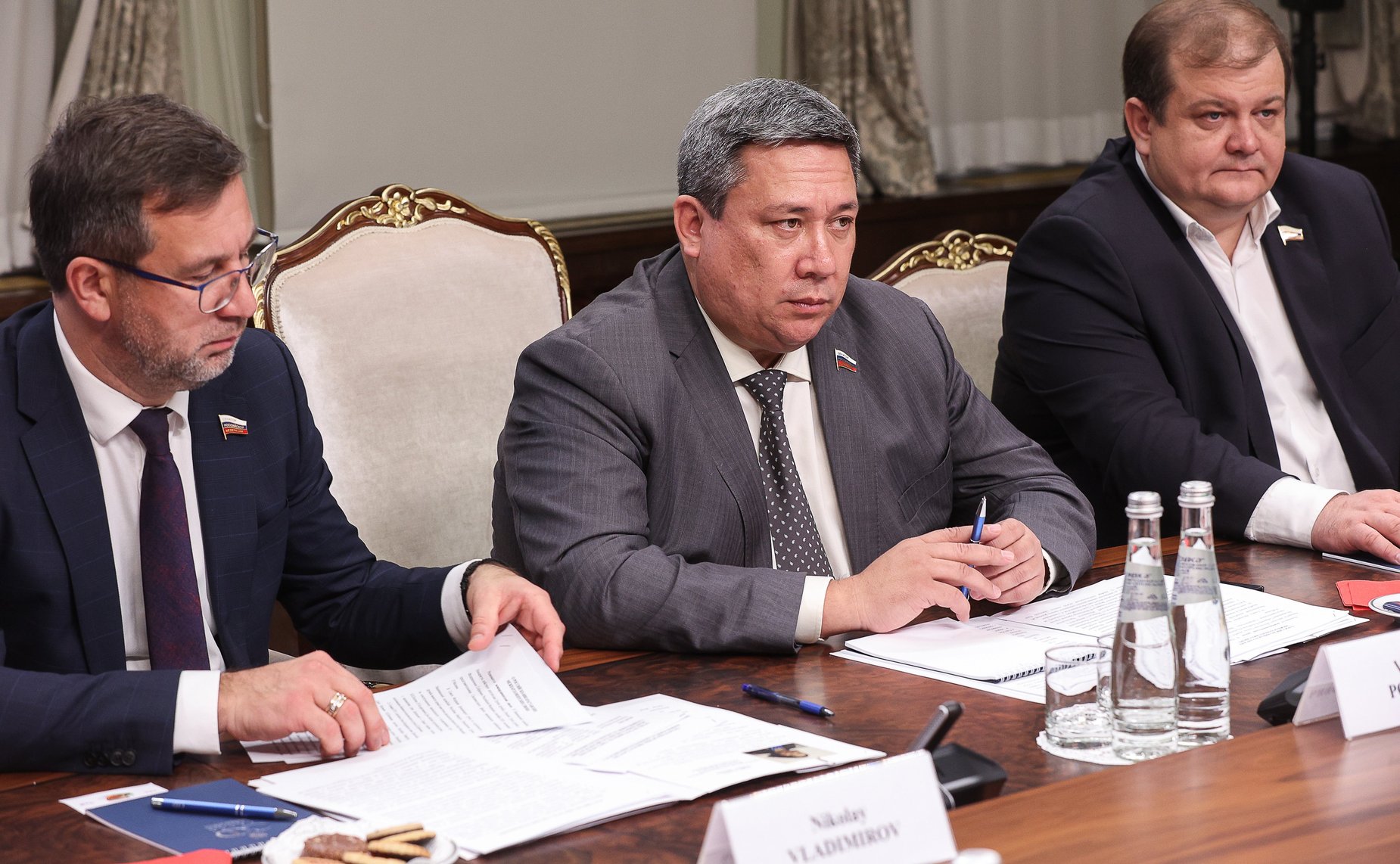 Встреча руководителя группы по сотрудничеству СФ с Национальной ассамблеей Республики Никарагуа Владимира Полетаева с Чрезвычайным и Полномочным Послом Республики Никарагуа в РФ