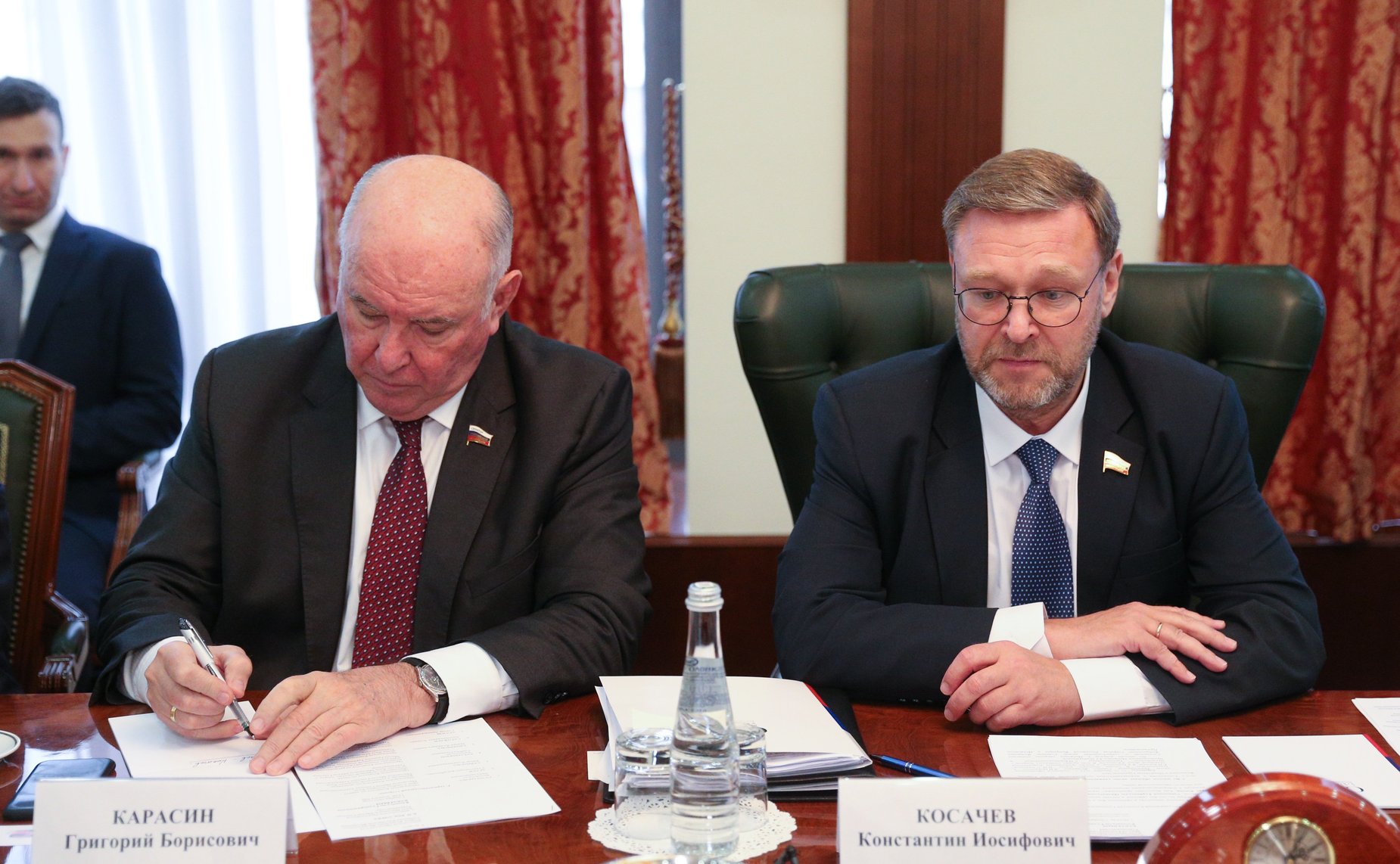 Встреча заместителя Председателя СФ Константина Косачева с заместителем Председателя Халк Маслахаты Милли Генгеша Туркменистана