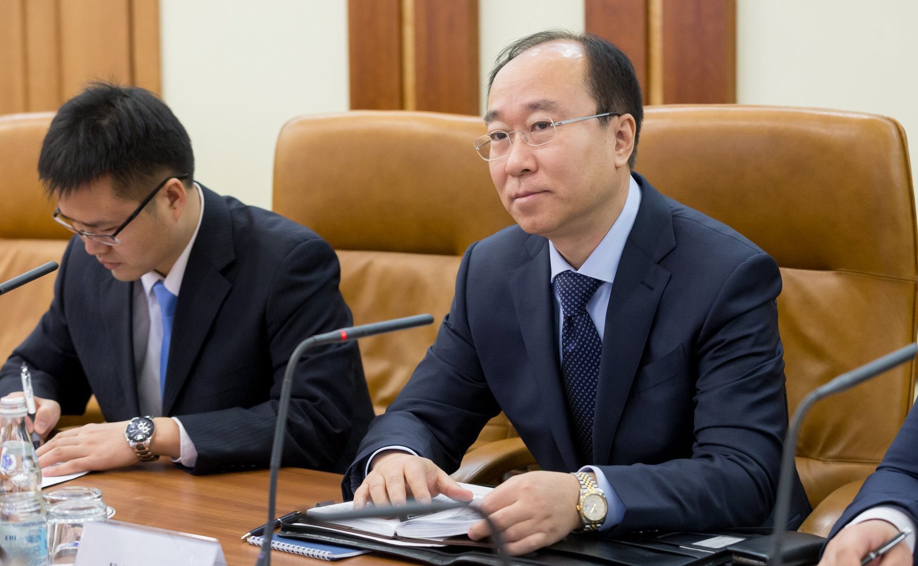 Встреча В. Бондарева с военным атташе Китая в РФ