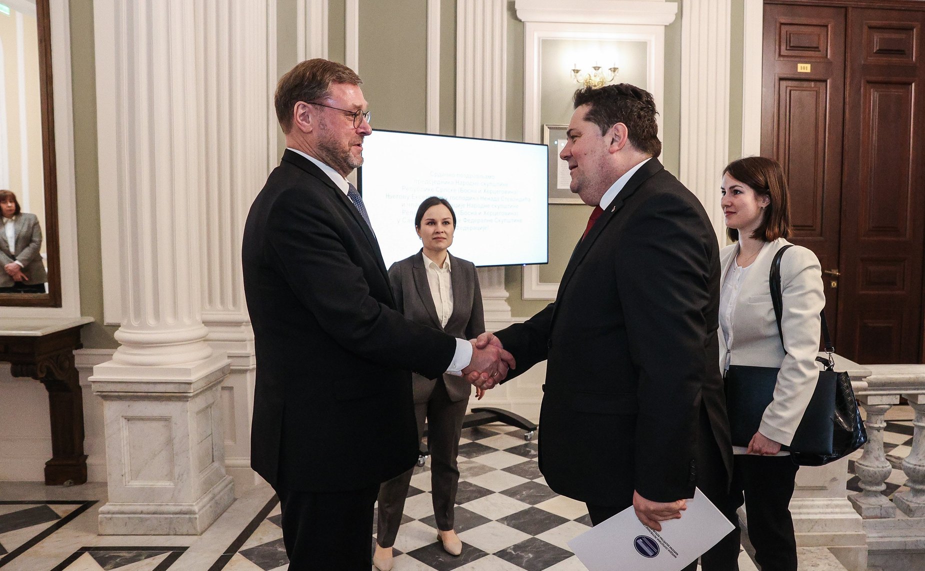 Константин Косачев провел встречу с Председателем Народной скупщины Республики Сербской (Босния и Герцеговина) Ненадом Стевандичем