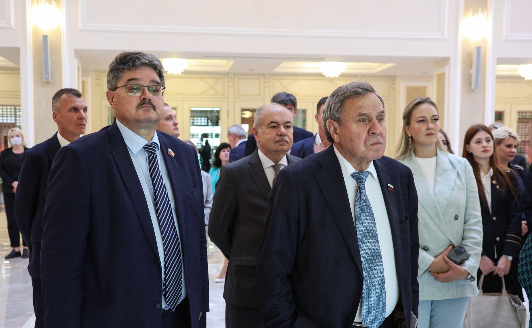 Юрий Воробьев и Дмитрий Василенко открыли в Совете Федерации выставку «Невыученные уроки истории. Связь времен. Пропаганда ненависти»