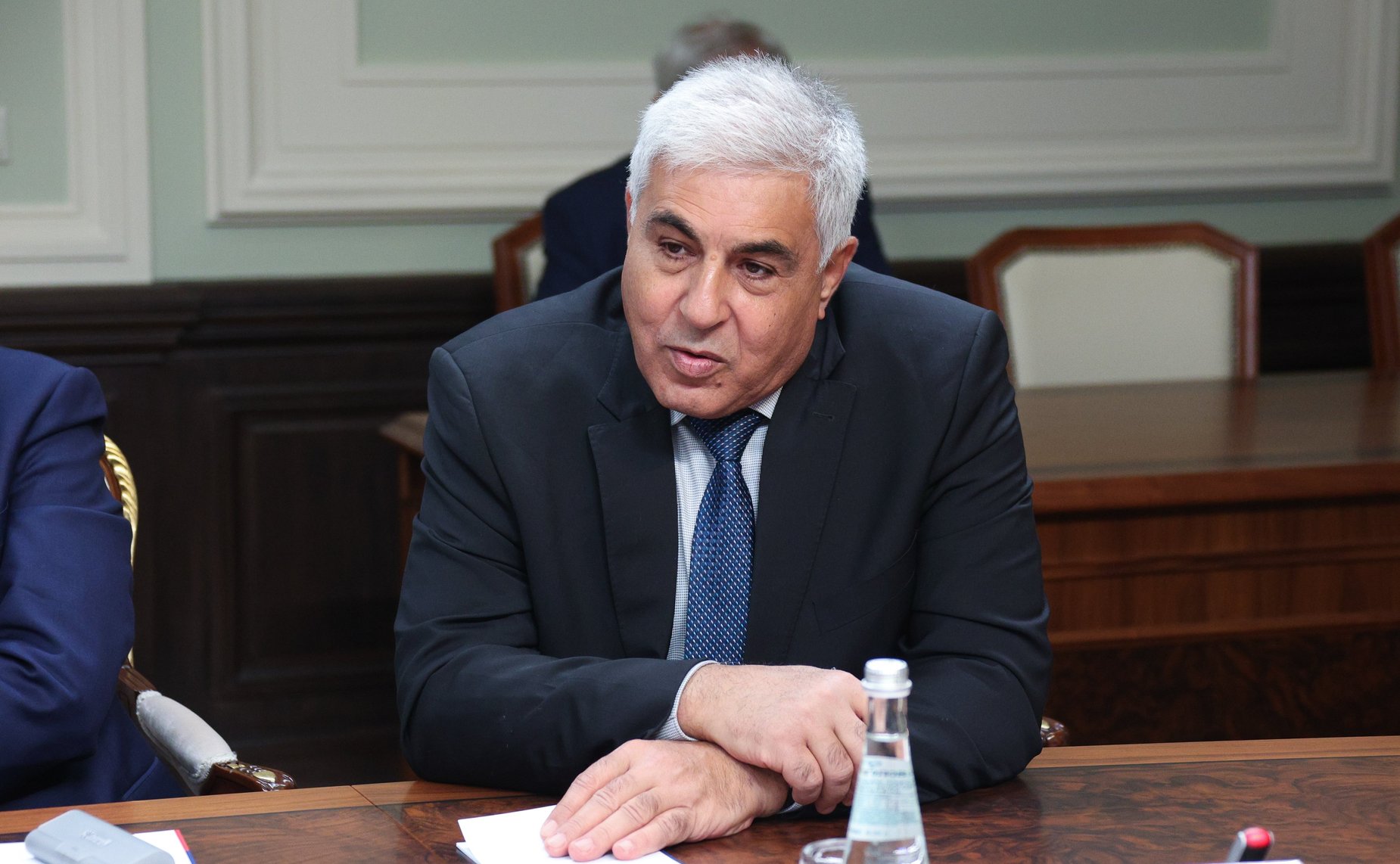 Григорий Карасин и Вячеслав Тимченко провели встречу с Председателем Комитета по сопровождению надзорных органов Палаты представителей Государства Ливия Заидом Хадией