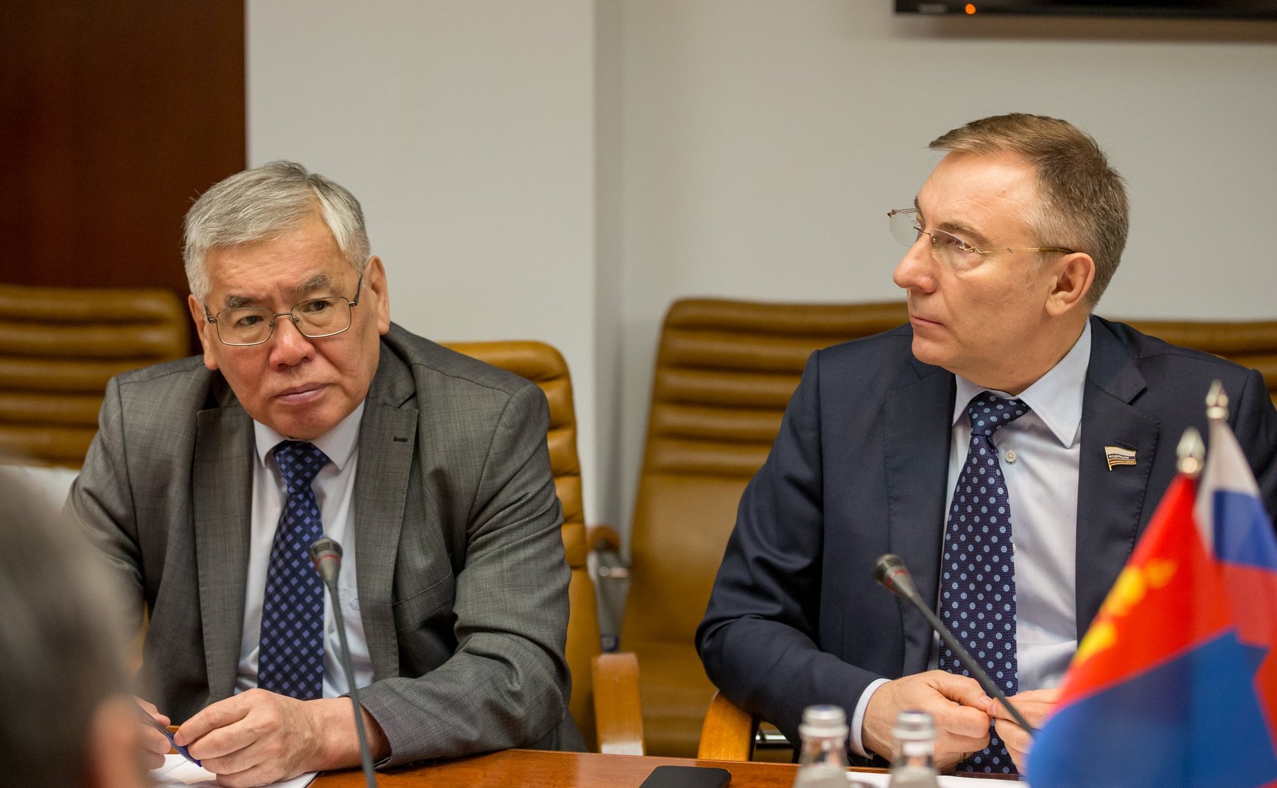 Встреча Б. Жамсуева и А. Варфоломеева с членом Великого Государственного Хурала Монголии Бямбасурэнгийном Энх-Амгаланом