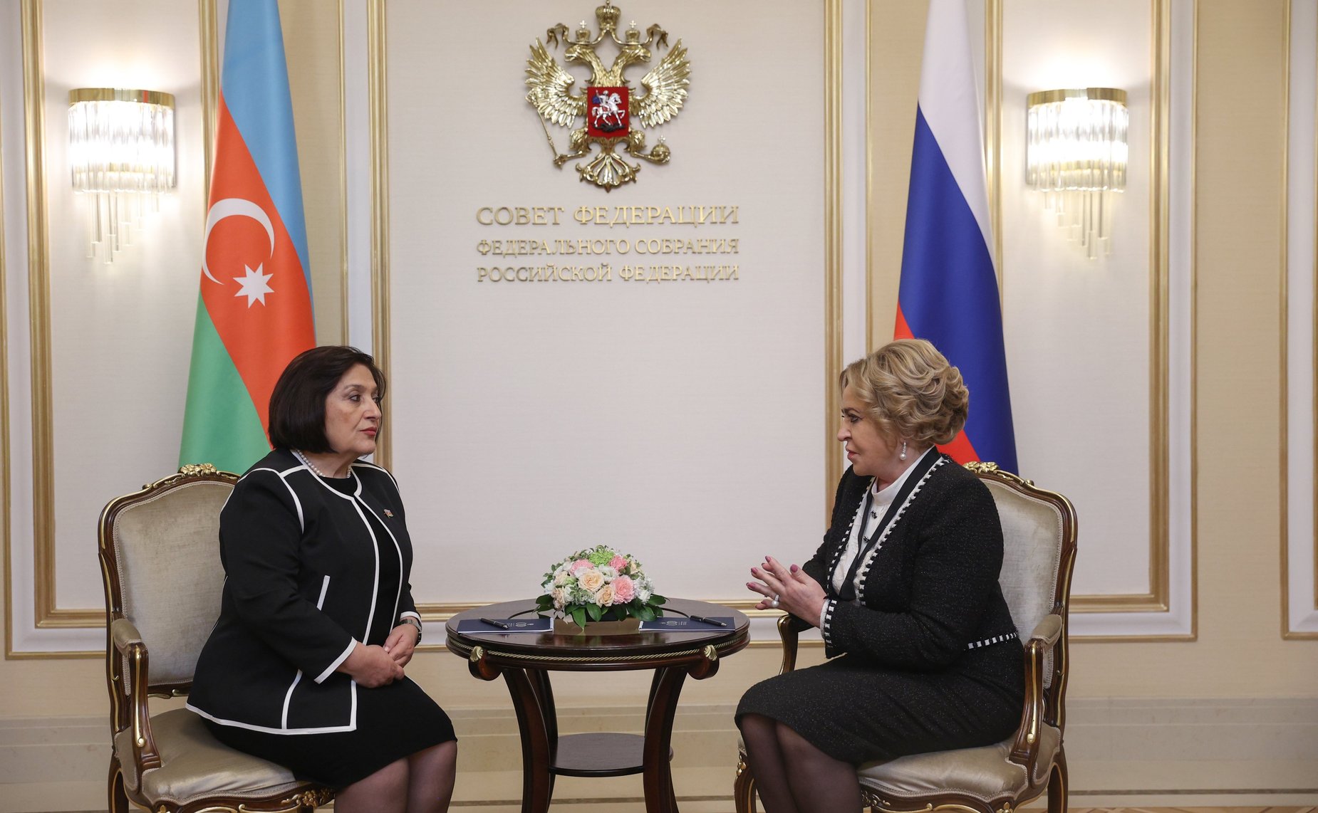 Встреча Председателя СФ Валентины Матвиенко с Председателем Милли Меджлиса Азербайджанской Республики