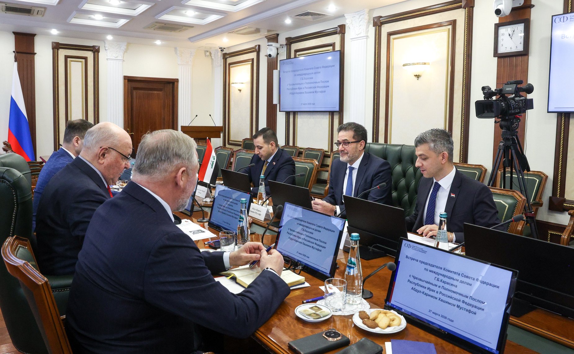 Григорий Карасин принял Чрезвычайного и Полномочного Посла Республики Ирак в Российской Федерации Абдул-Карима Хашима Мустафу