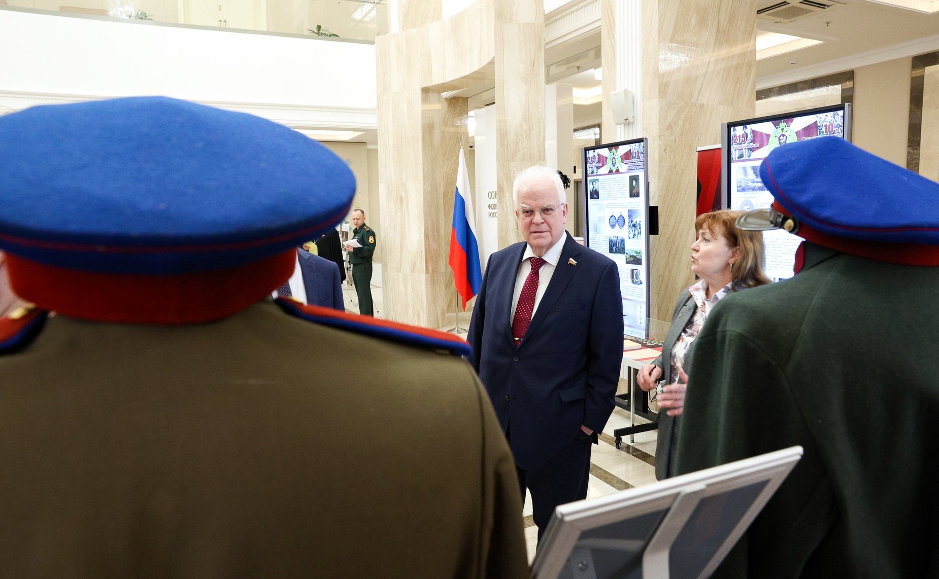 Торжественное открытие в Совете Федерации выставки, посвященной 10-летию создания Росгвардии и 215-й годовщине со дня образования войск правопорядка России