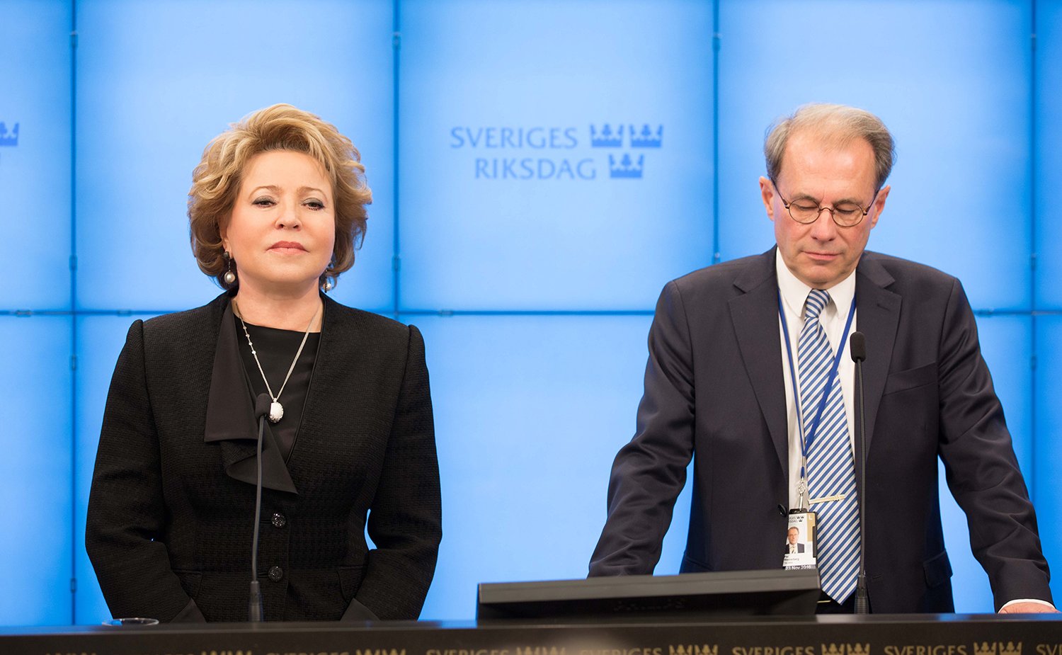 В. Матвиенко и спикер Ригстага