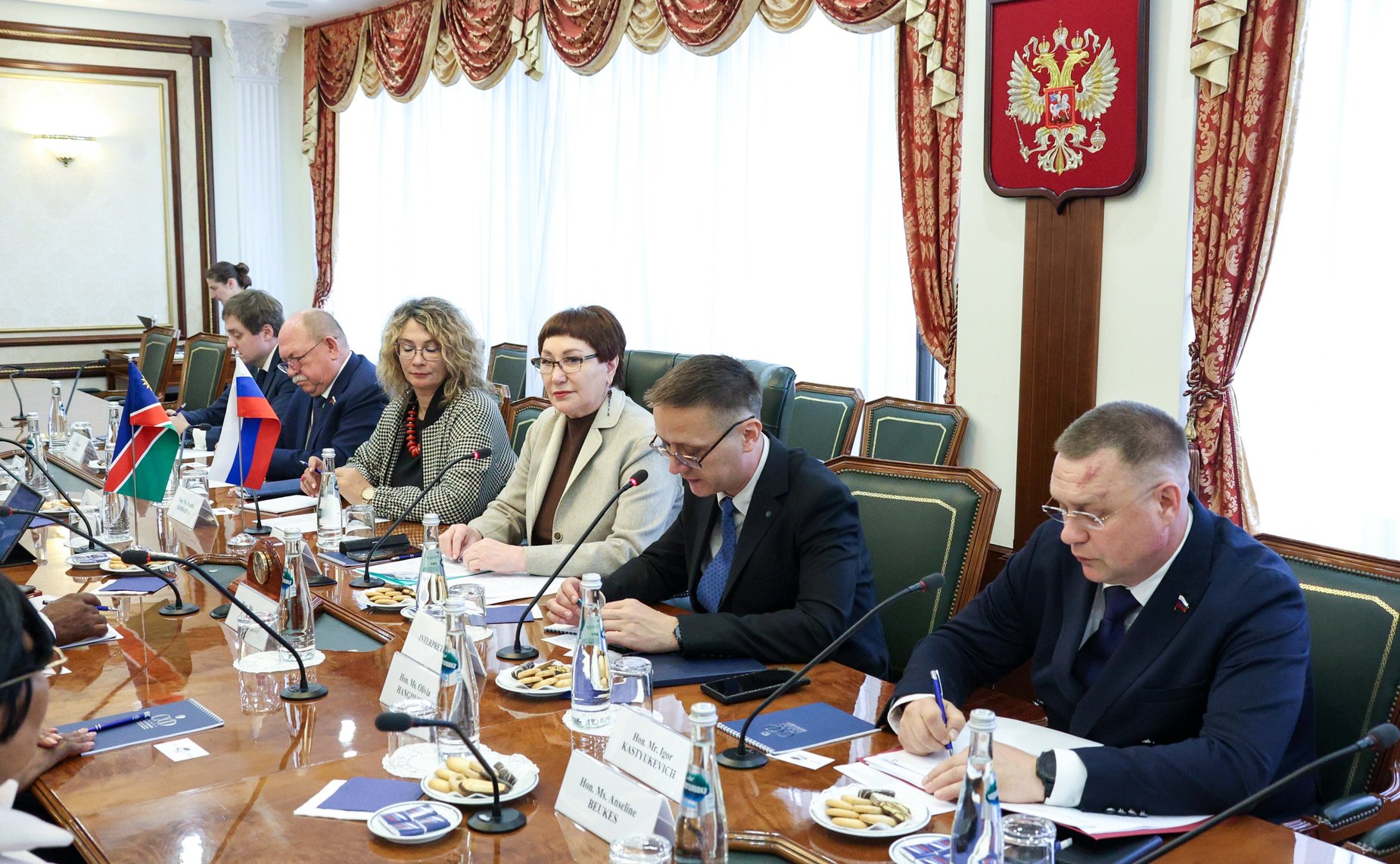 Елена Перминова встретилась с членом Постоянного комитета по вопросам государственной бюджетной отчетности и экономики Национального совета Намибии Абнером Шиконго
