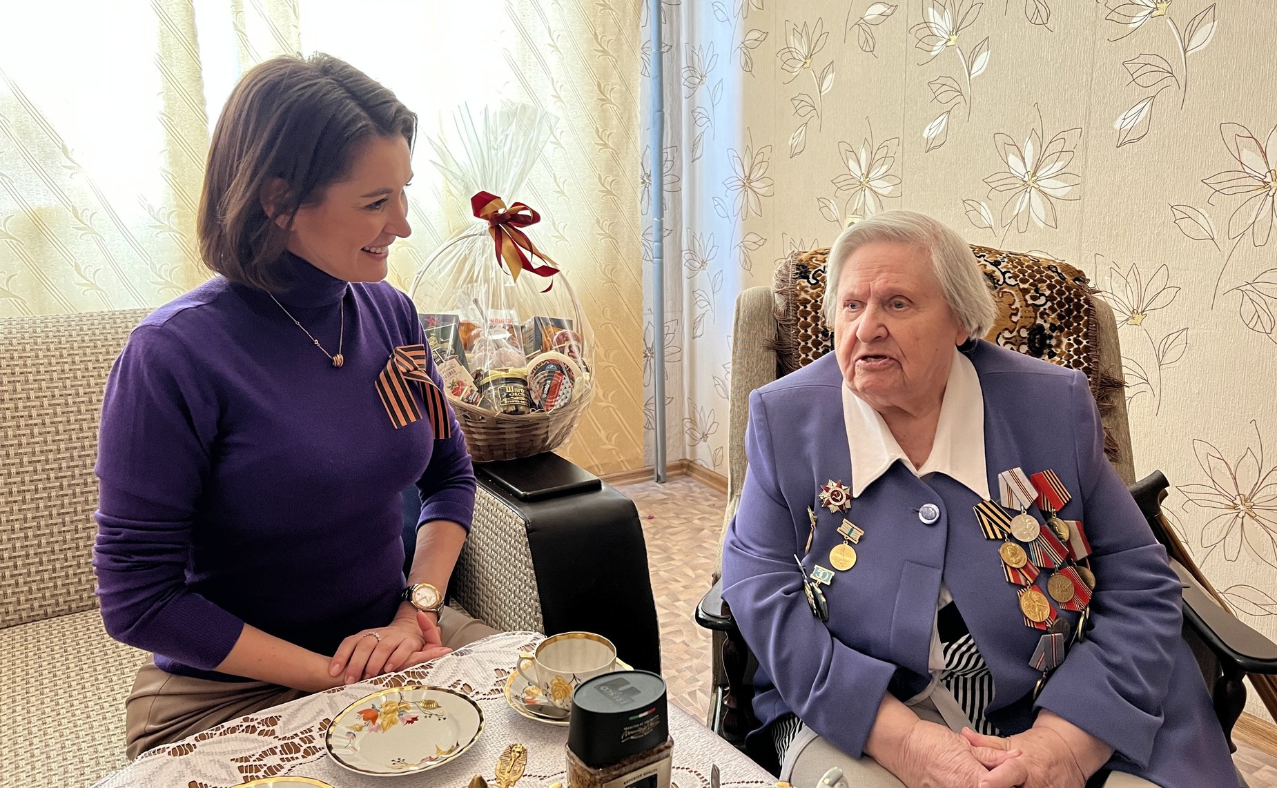 Маргарита Павлова в канун 77-й годовщины празднования Победы в Великой Отечественной войне посетила ветерана ВОВ Нину Гавриловну Чарнецкую