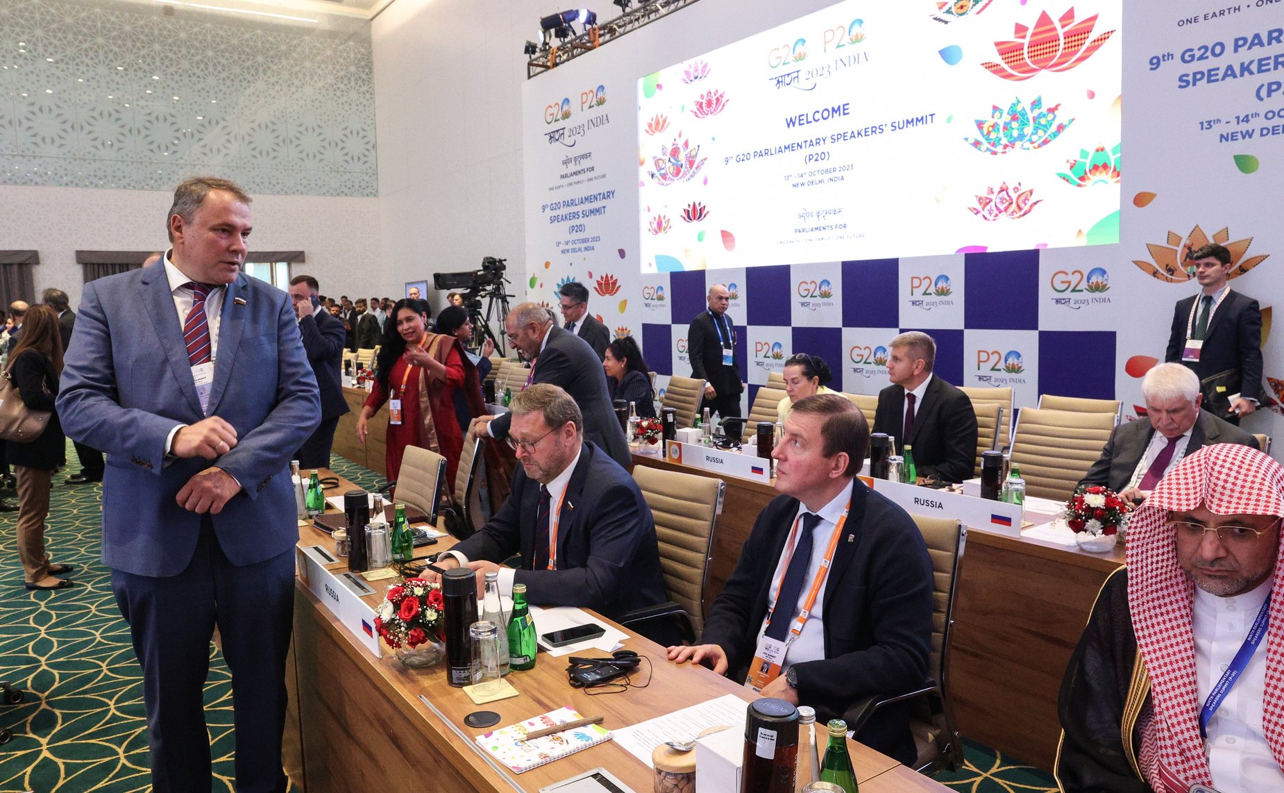 Валентина Матвиенко выступила на девятом Саммите спикеров парламентов стран «Группы двадцати» в Нью-Дели в рамках пленарной сессии «Переход к устойчивой энергетике: ворота в «зелёное» будущее»