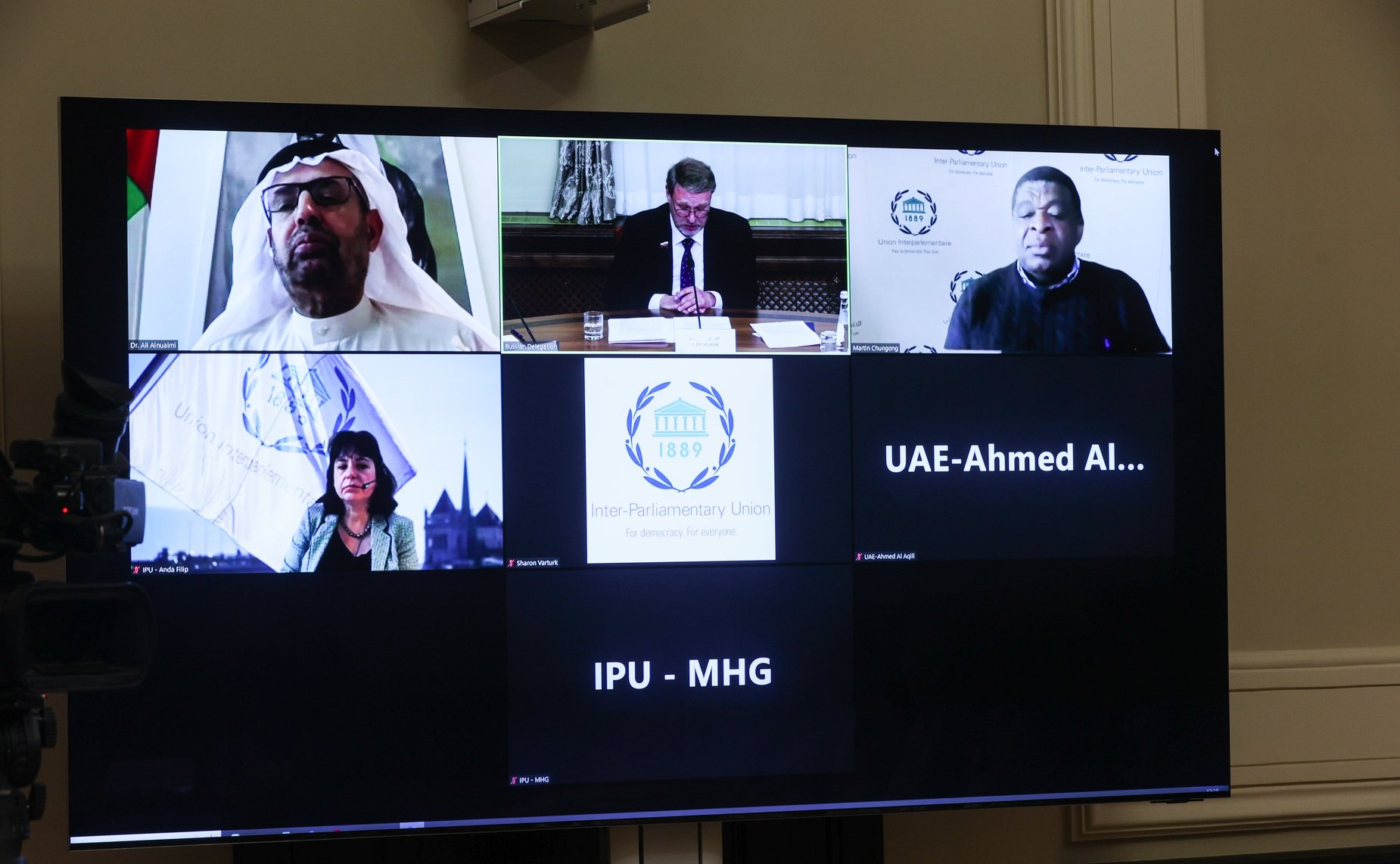 Встреча заместителя Председателя СФ Константина Косачева с Генеральным секретарем МПС и руководителем Специальной рабочей группы МПС по Украине, председателем комитета по обороне, внутренним и международным делам Федерального национального Совета ОАЭ