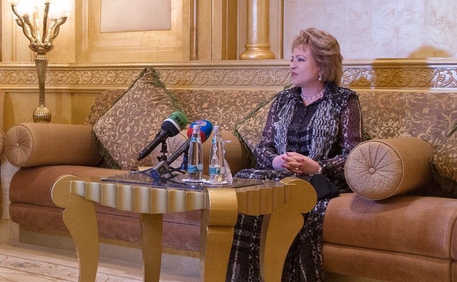 Пресс-конференция В. Матвиенко в ОАЭ