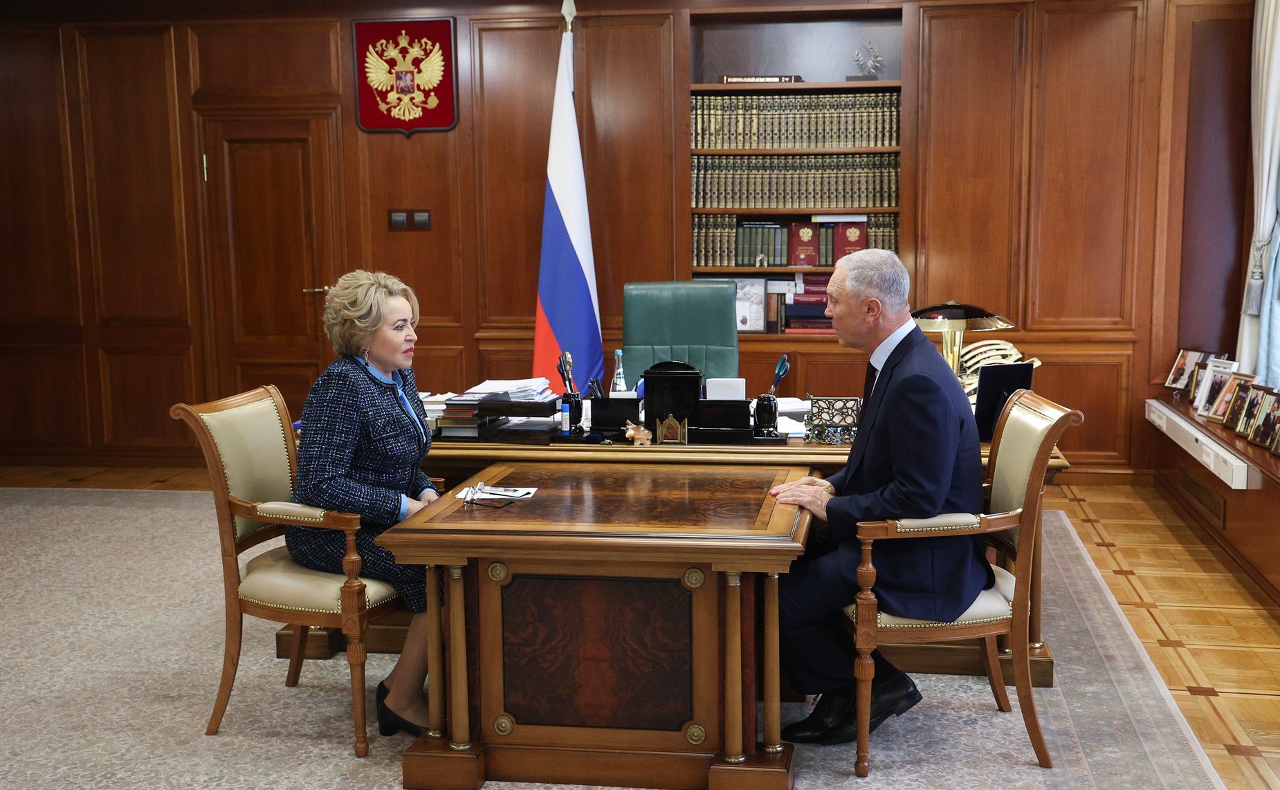 Встреча Председателя СФ Валентины Матвиенко с губернатором Херсонской области Владимиром Сальдо