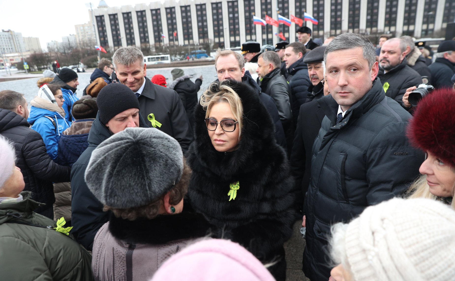 Участие Председателя СФ Валентины Матвиенко в торжественно-траурной церемонии возложения цветов к Монументу героическим защитникам Ленинграда, посвященной 80-й годовщине прорыва блокады Ленинграда