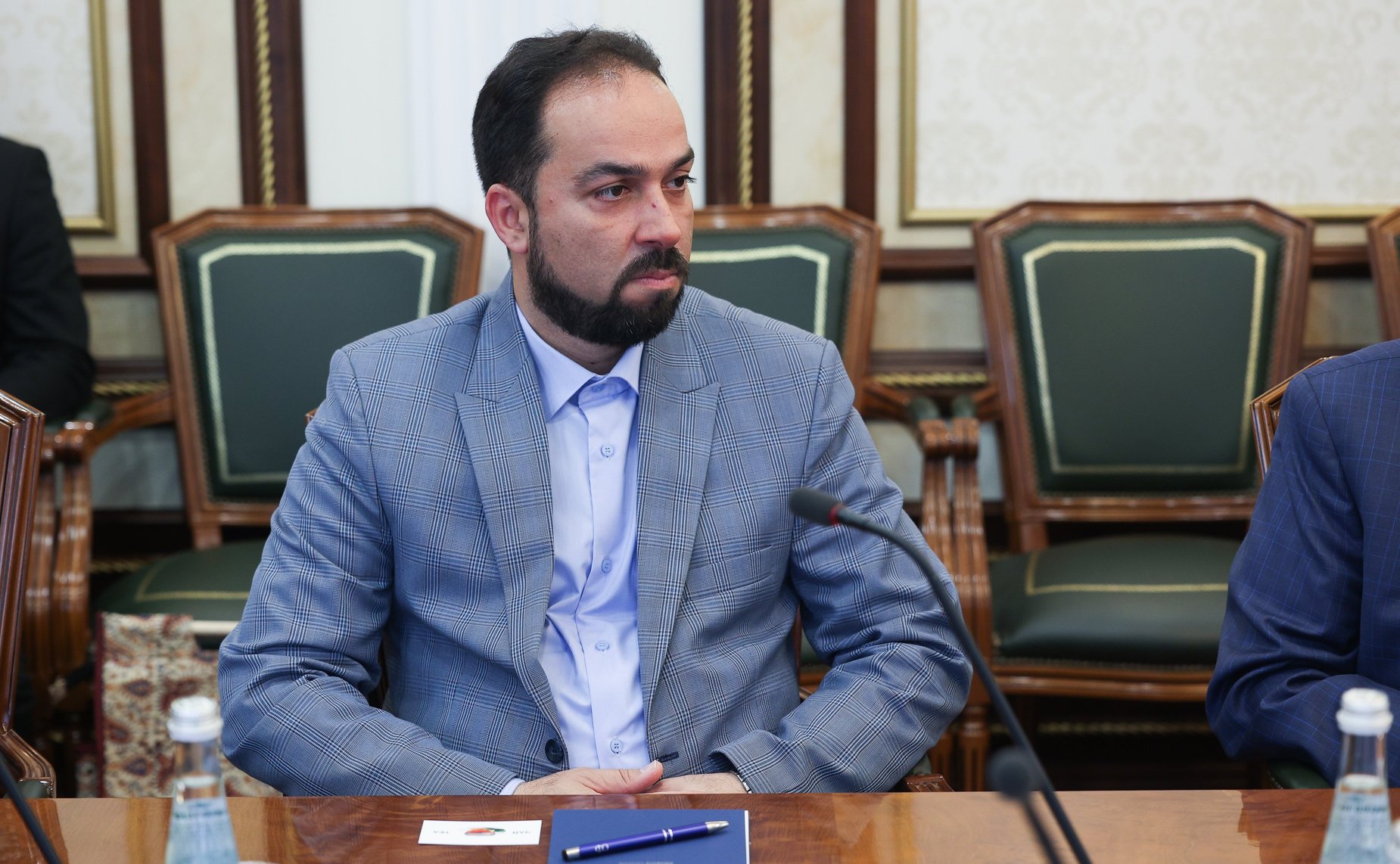 Встреча заместителя Председателя Совета Федерации Константина Косачева с руководителем Организации Гостелерадио Исламской Республики Иран Пейманом Джебели