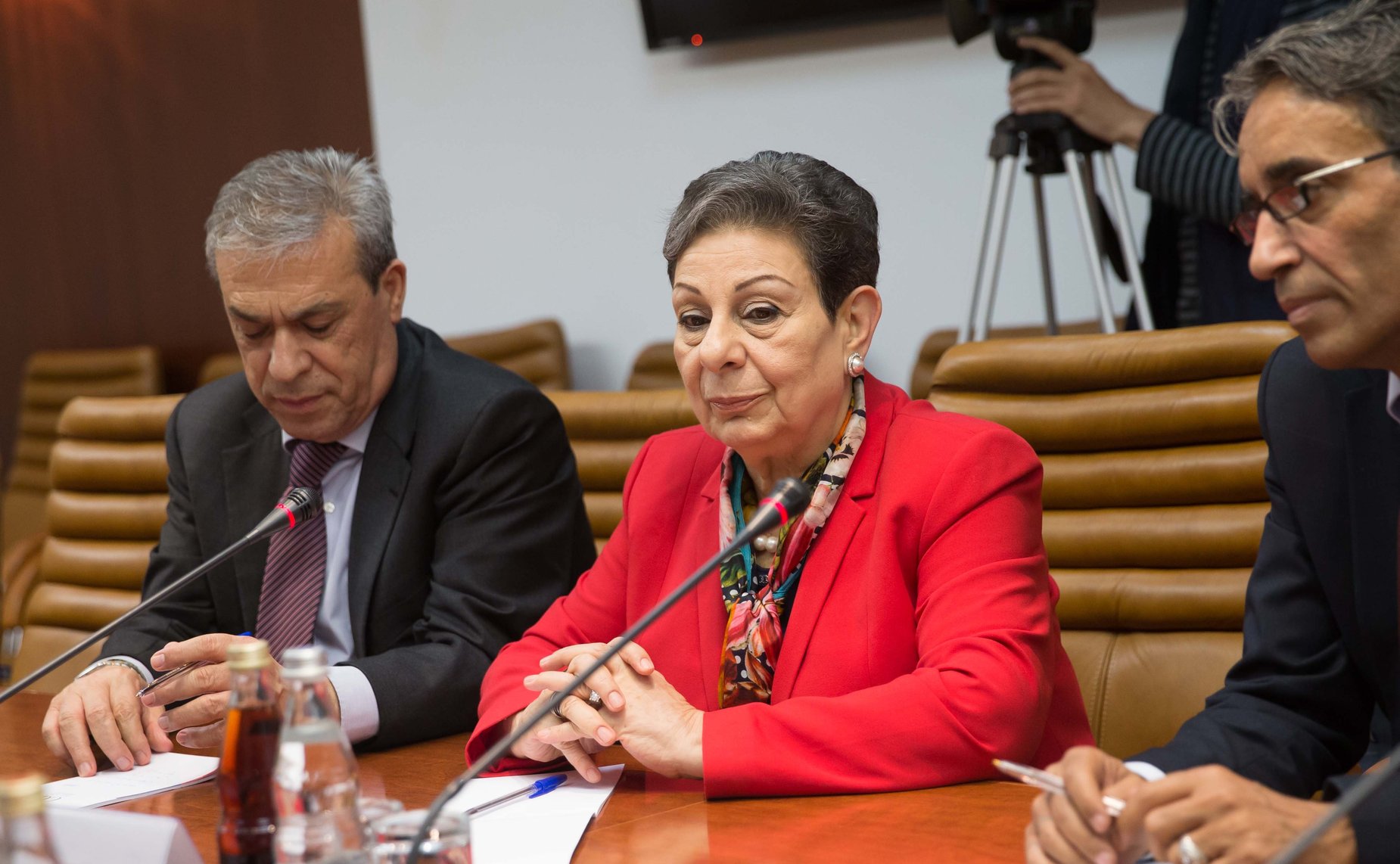 Встреча Константина Косачева с членом Исполкома Организации освобождения Палестины Хананом Ашрауи