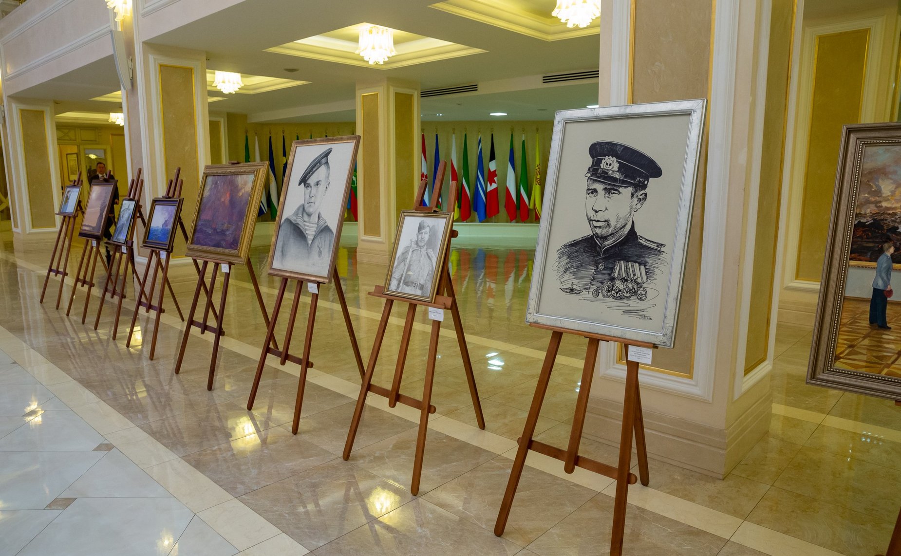 Совместное заседание Комитета СФ по обороне и безопасности и Клуба военачальников РФ и открытие выставки произведений художника-мариниста Павла Бойко