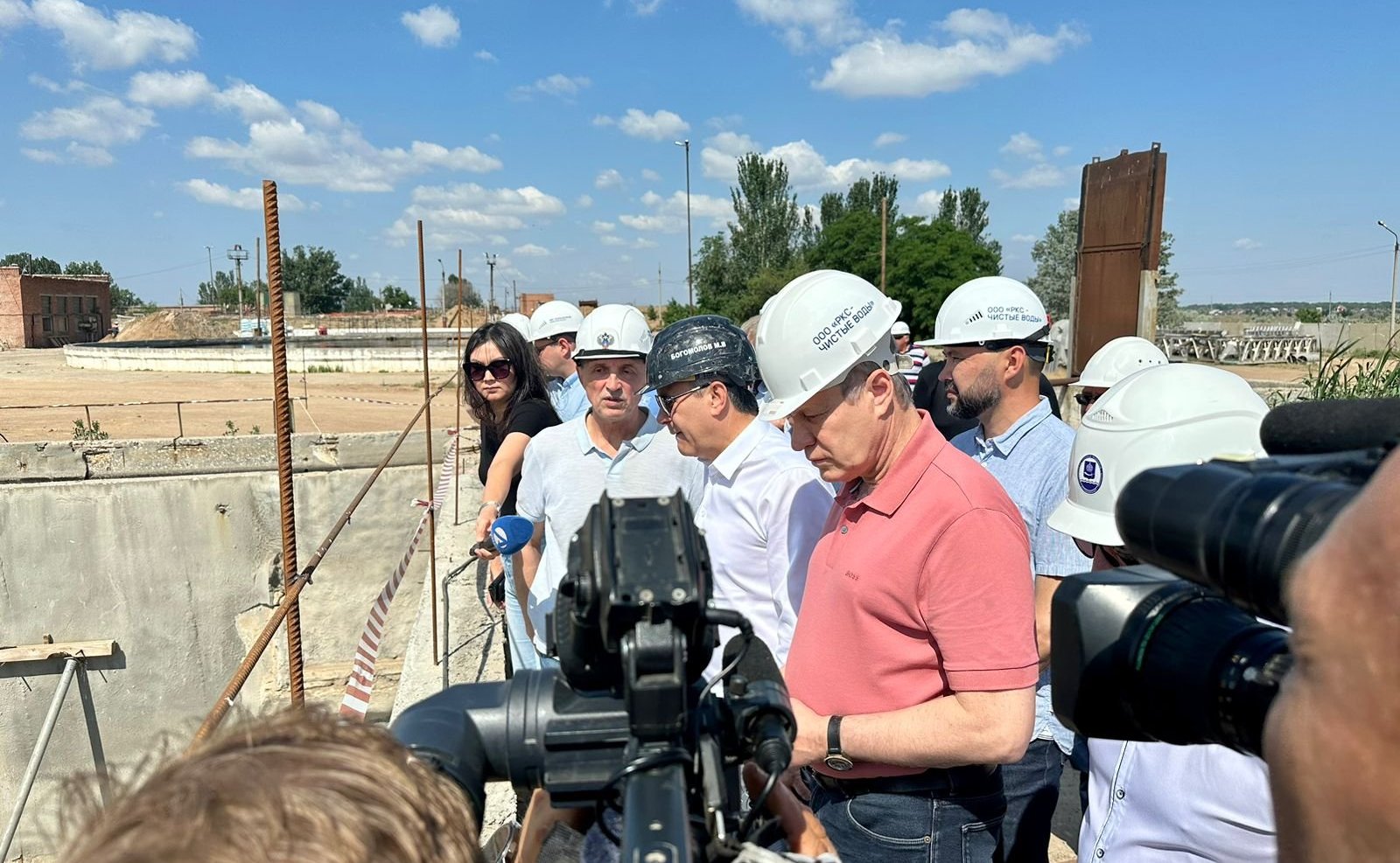 Александр Башкин и Геннадий Орденов посетили Приволжский район, где проинспектировали реконструкцию Северных очистных сооружений