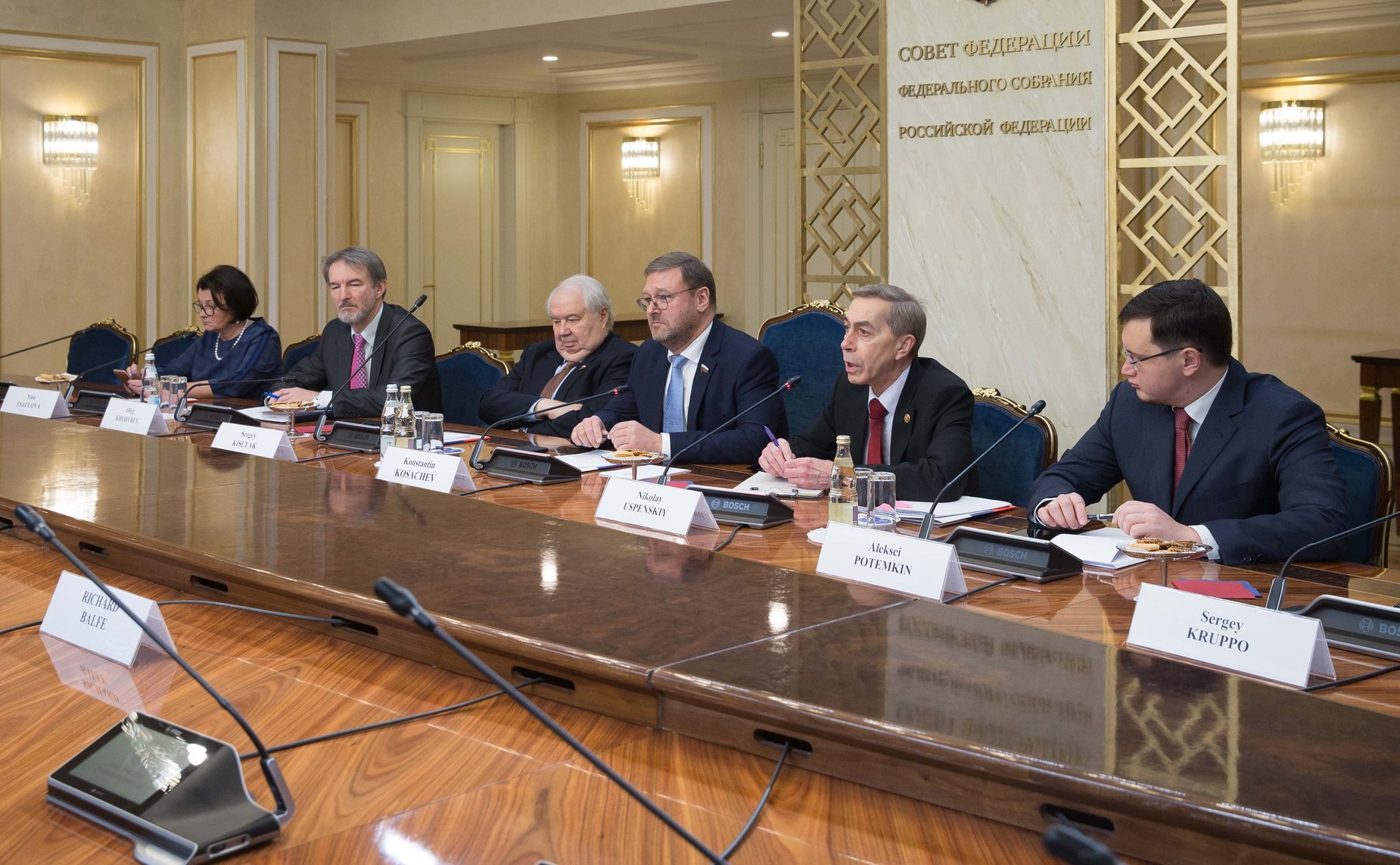 Встреча Константина Косачева с членами палаты лордов парламента Соединенного Королевства Великобритании и Северной Ирландии