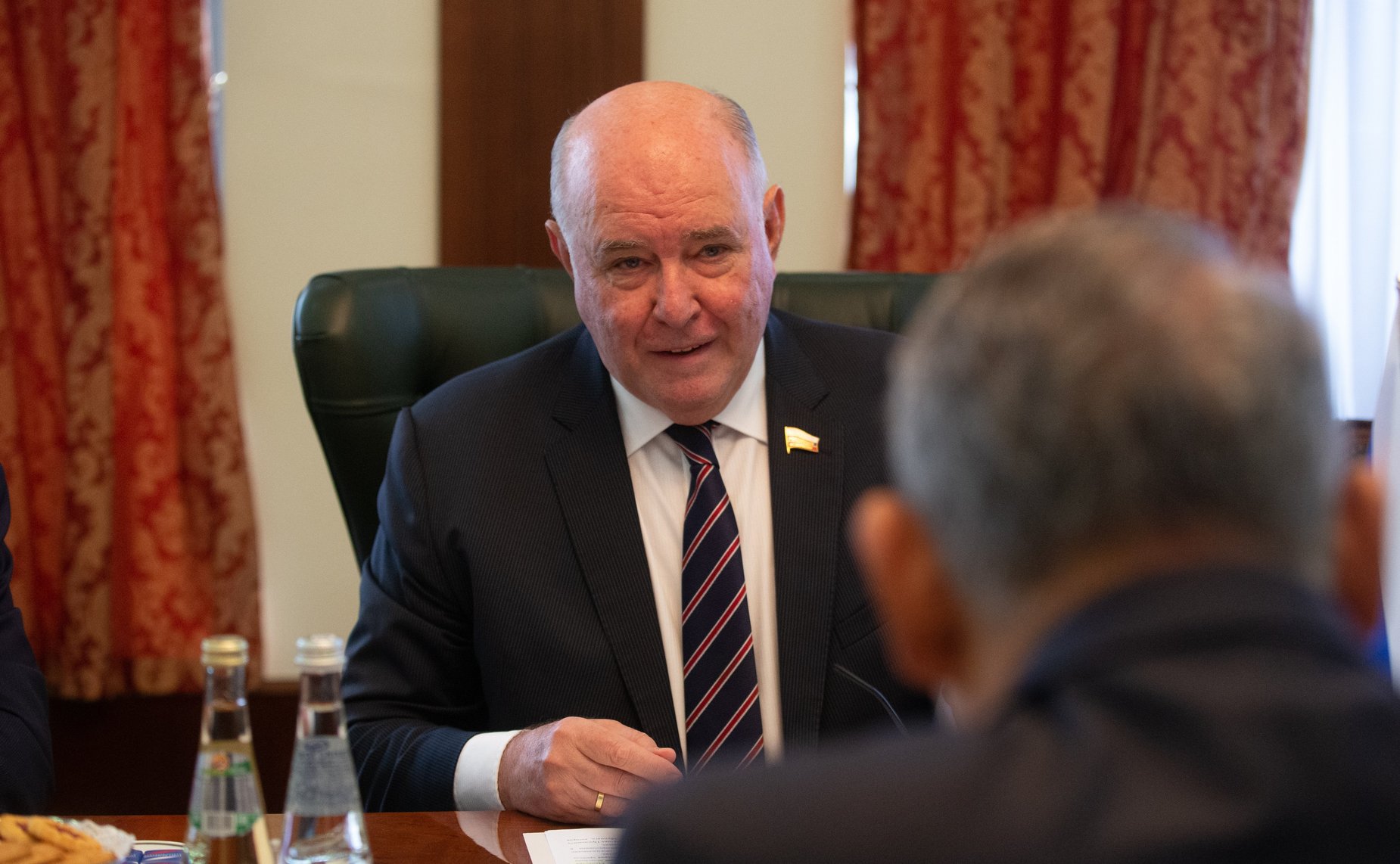 Встреча председателя Комитета Совета Федерации по международным делам Григория Карасина с Послом Египта в России Назихом Нагари