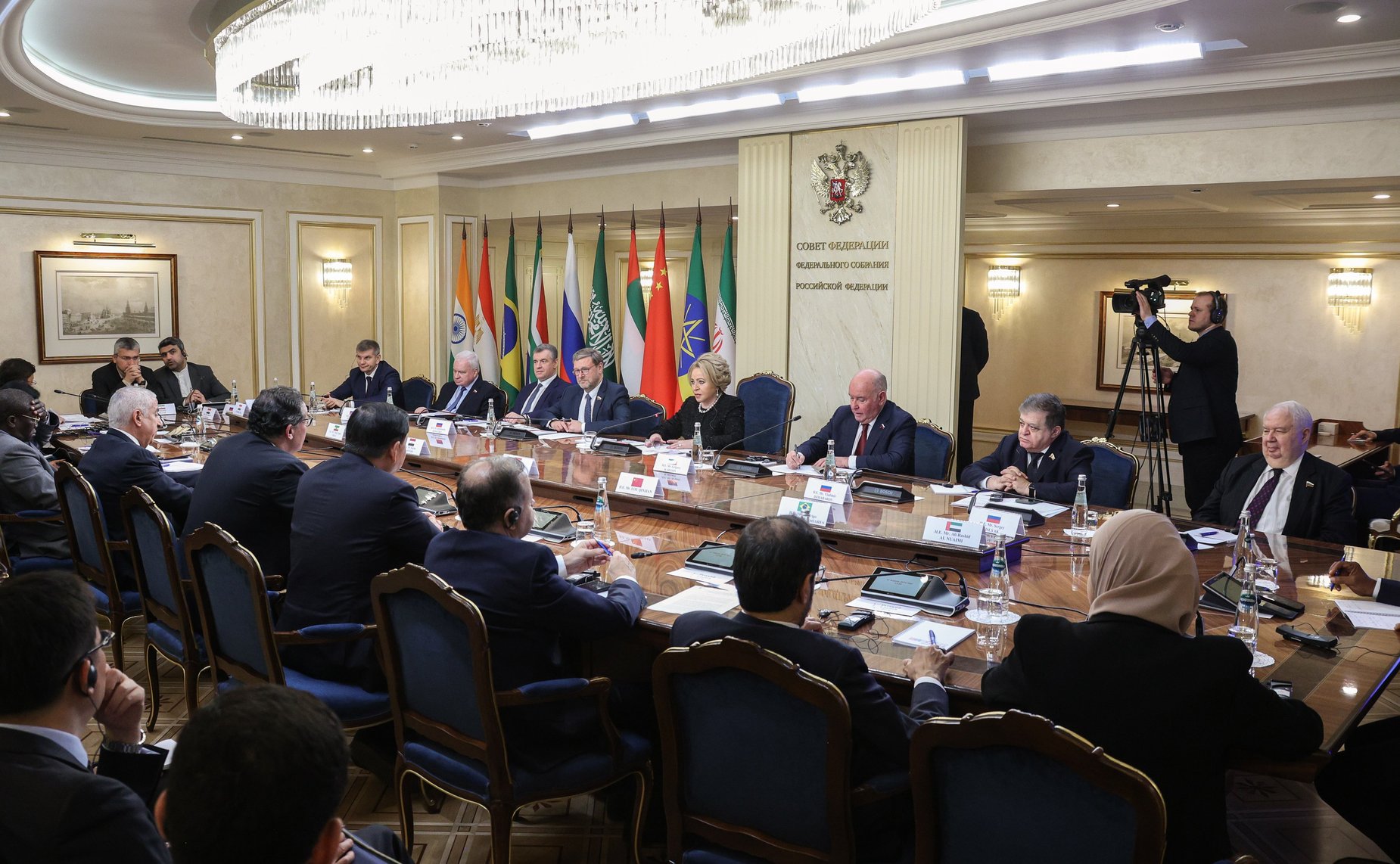 Встреча Председателя Совета Федерации Валентины Матвиенко с председателями комитетов по международным делам парламентов (палат парламентов) стран БРИКС