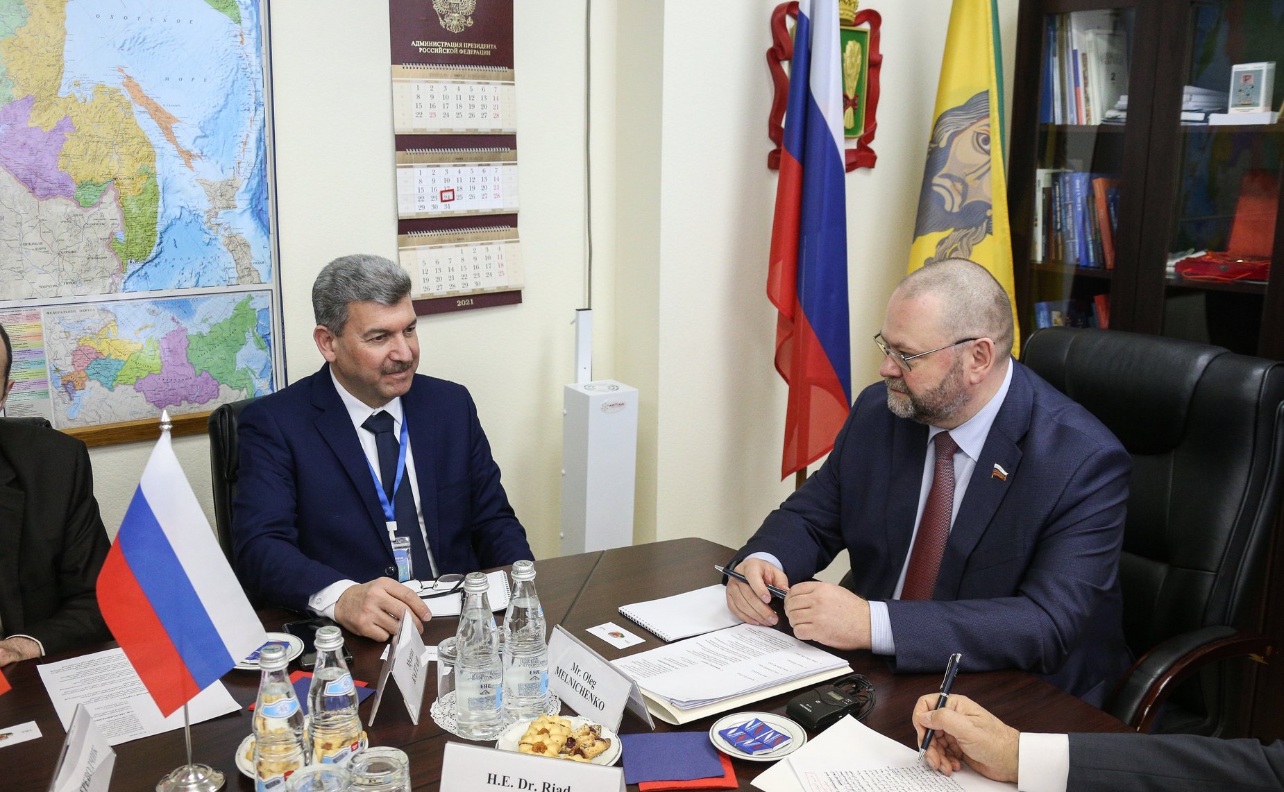 Встреча Олега Мельниченко с делегацией Сирийской Арабской Республики