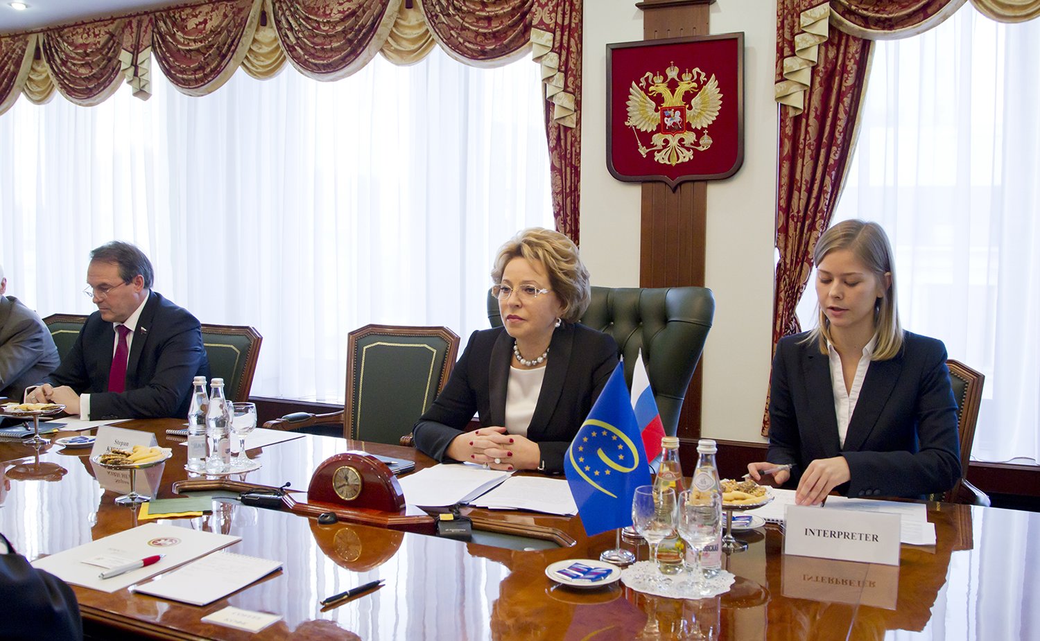 Встреча спикера СФ В. Матвиенко с Председателем Конгресса местных и региональных властей Совета Европы Х. ван Стаа  -7