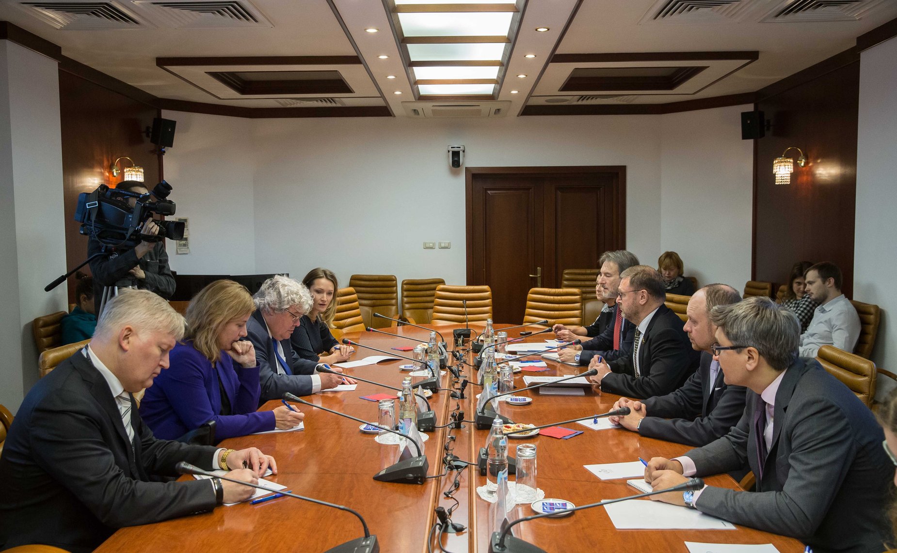 Встреча Константина Косачева с членом Комитета Европарламента по иностранным делам Рейнхардом Бютикофером