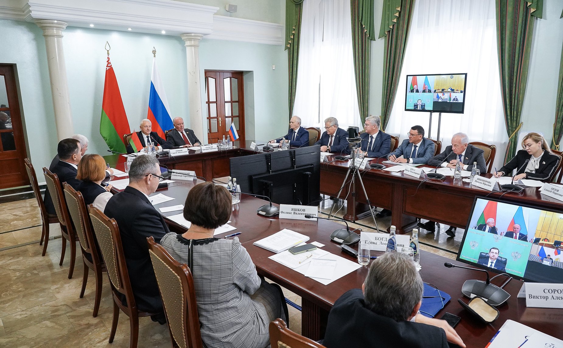 Совместное заседание Комитета СФ по международным делам и Постоянной комиссии Совета Республики Национального собрания Республики Беларусь по международным делам и национальной безопасности