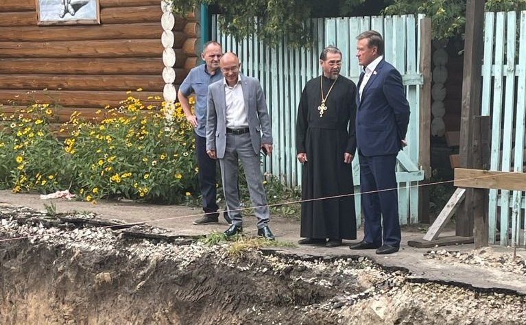 Сергей Рябухин в рамках рабочей поездки в Ульяновск осмотрел место строительства Храма во имя Святого Александра Невского