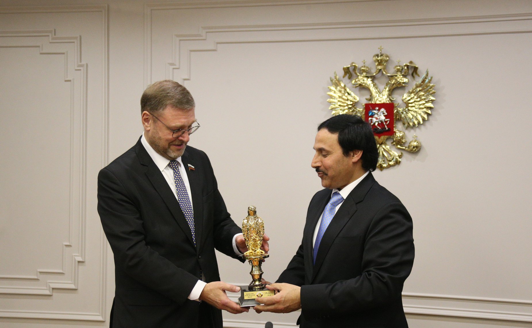 Встреча заместителя Председателя СФ Константина Косачева с Чрезвычайным и Полномочным Послом Государства Катар в РФ Ахмедом Бен Насером Аль Тани