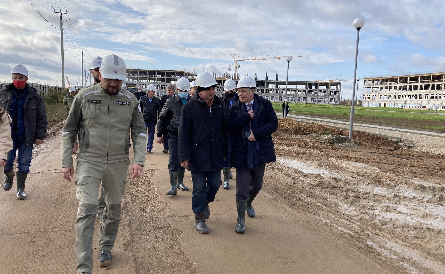 Сенатор посетил строительную площадку кампуса Калужского филиала МГТУ им. Н.Э. Баумана