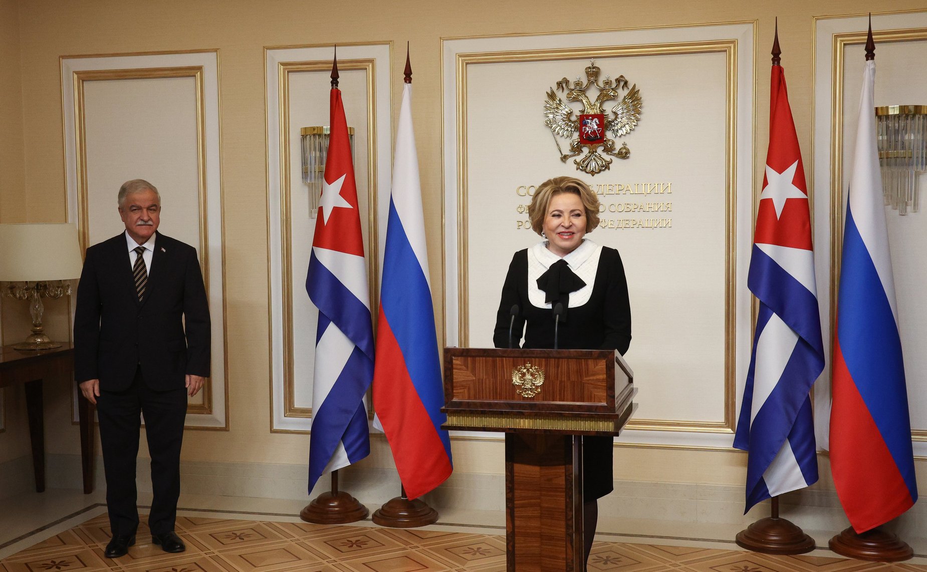 Председатель Совета Федерации Валентина Матвиенко провела встречу в формате видеоконференции с Председателем Национальной ассамблеи народной власти и Государственного совета Республики Куба Эстебаном Ласо Эрнандесом