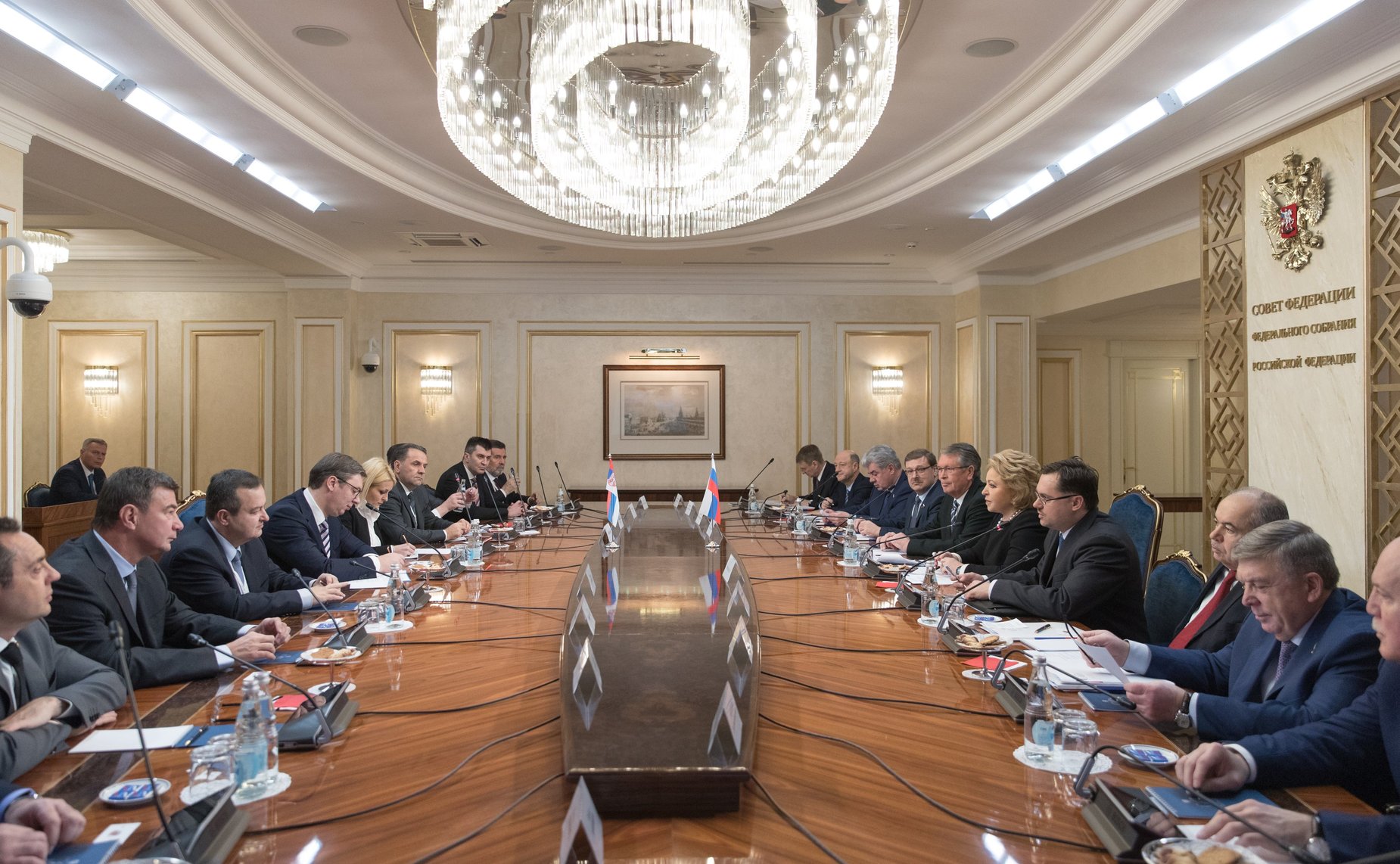 Встреча Председателя СФ В. Матвиенко с Президентом Сербии А. Вучичем